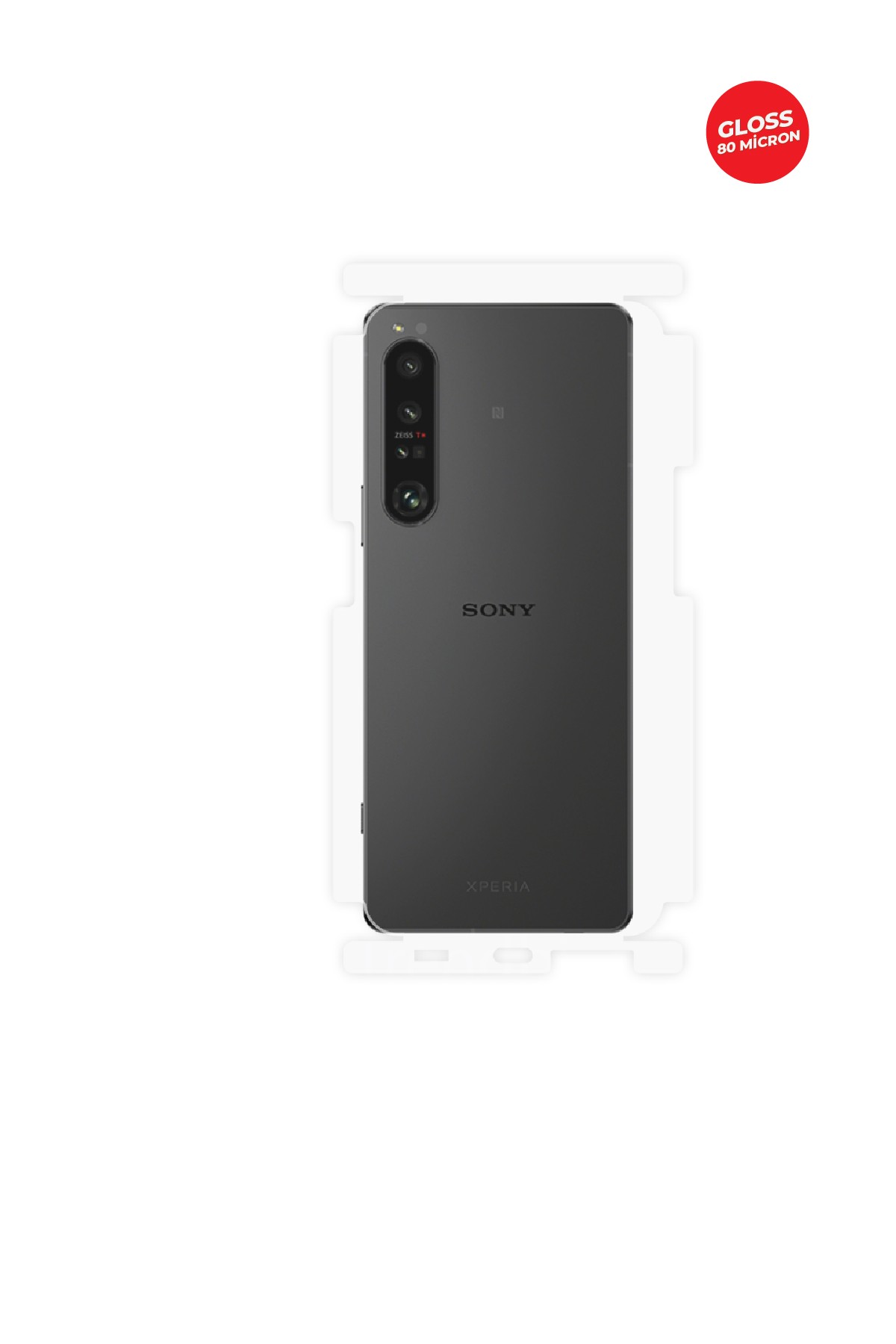 Sony Xperia 1 VI - Arka/Yan Koruyucu Parlak Şeffaf TPU Film (80 micron)
