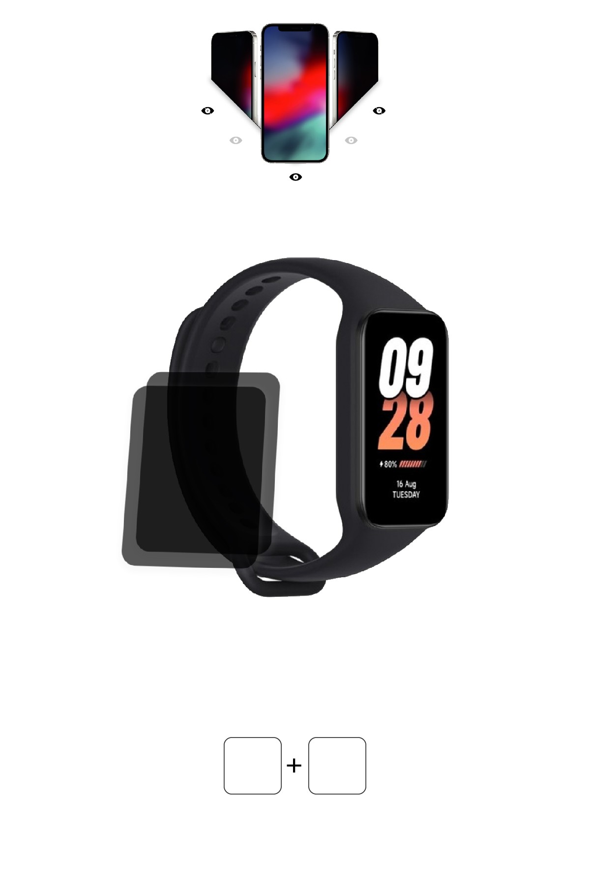 Xiaomi Smart Band 8 Active - Mat Hayalet Ekran Koruyucu Film (120 micron)