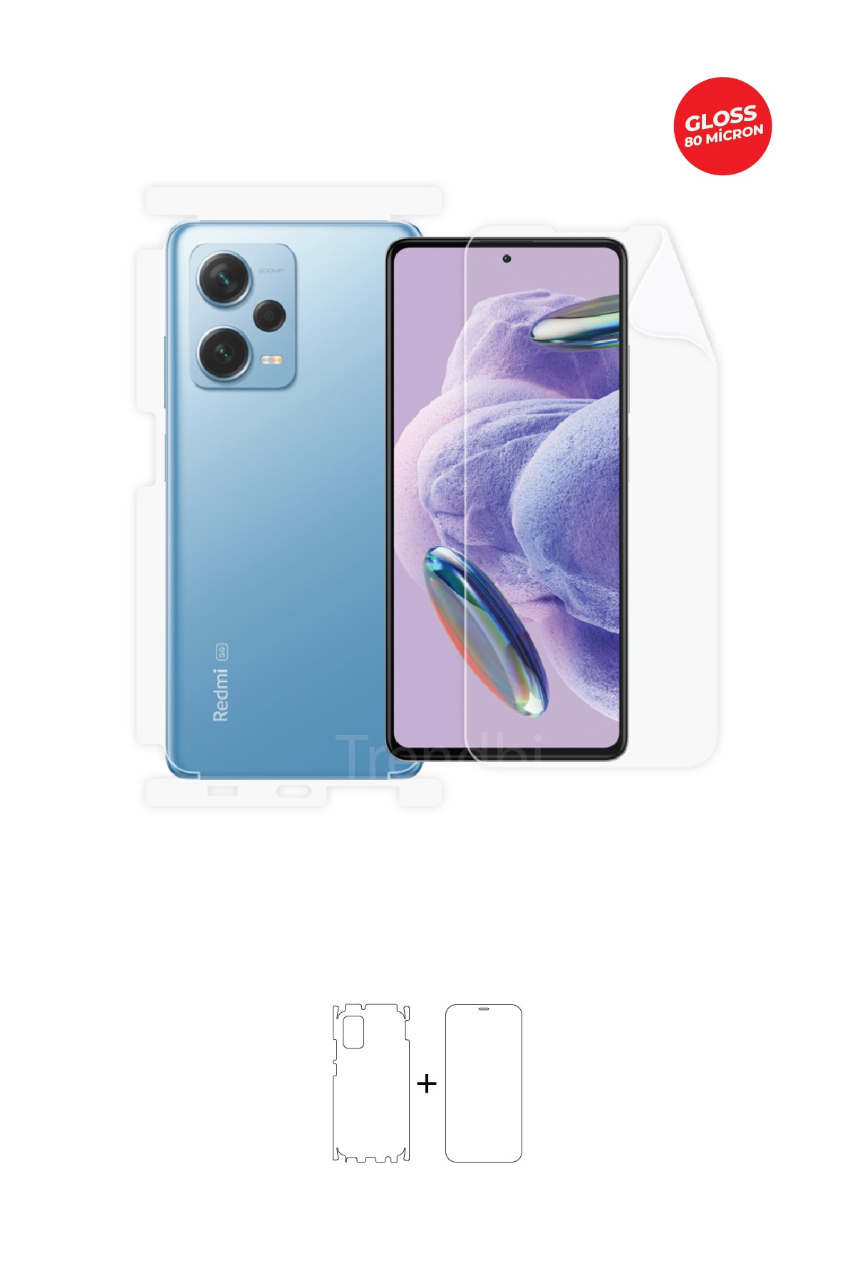 Xiaomi Redmi Note 12 Pro Plus - Fullbody Koruyucu Parlak Şeffaf TPU Film (80 micron)