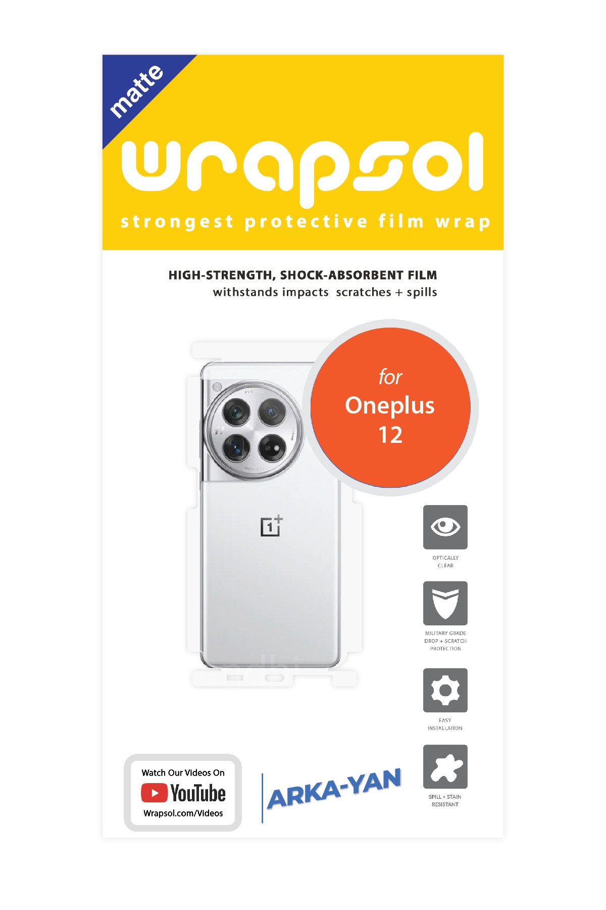Oneplus 12R - Arka/Yan Koruyucu Mat Şeffaf Poliüretan Film (150 micron)