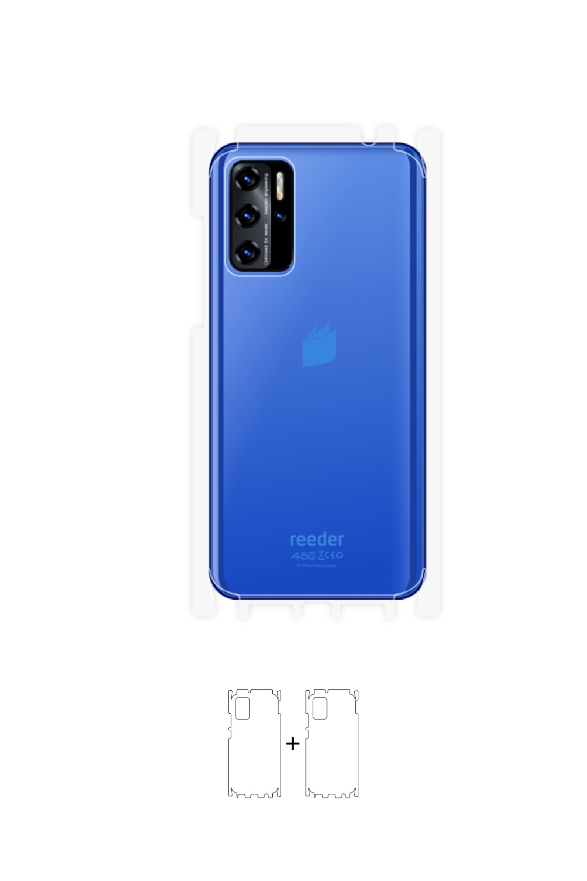 Reeder P13 Blue 2021 - Arka/Yan Koruyucu Parlak Şeffaf Poliüretan Film (150 micron)