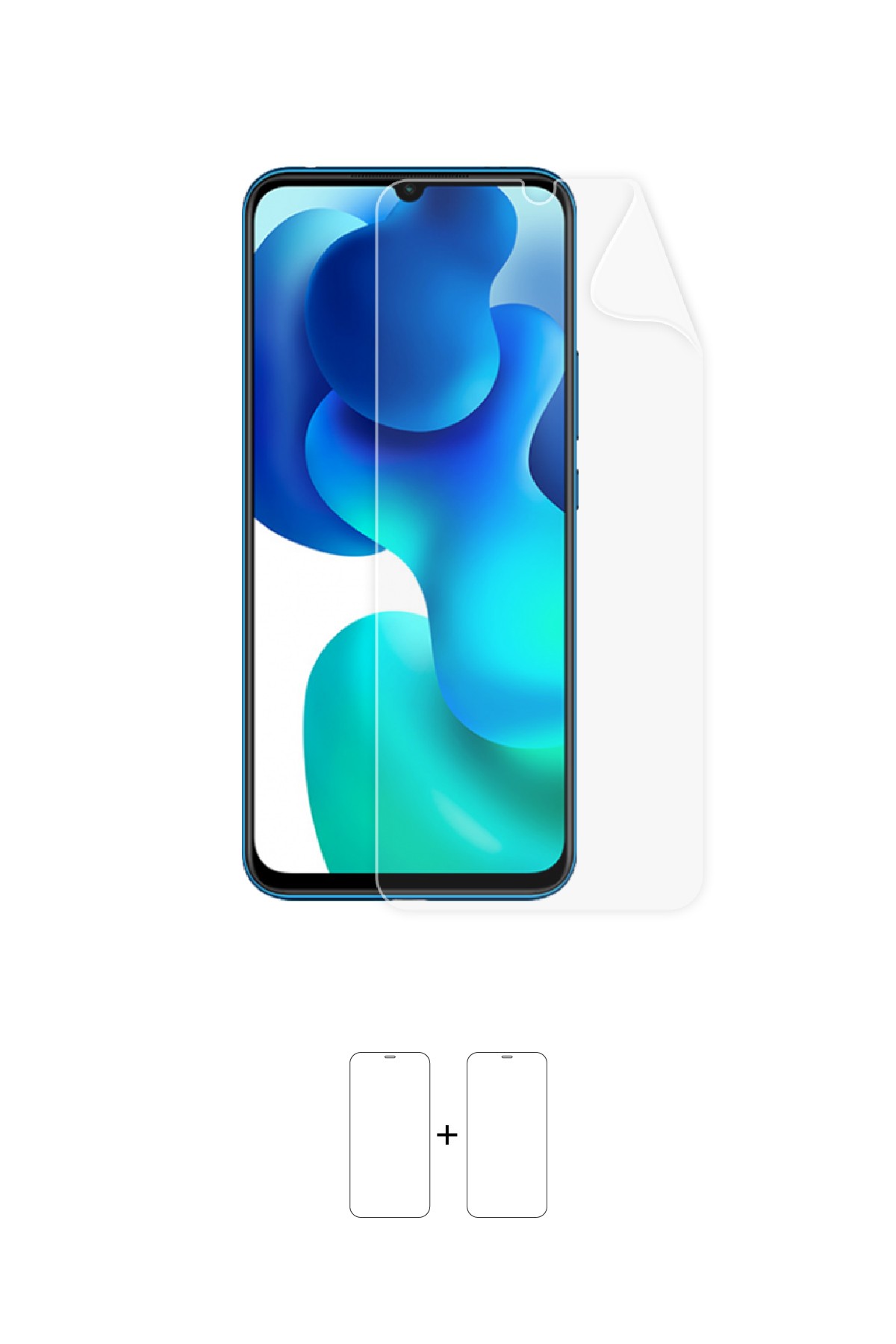 Xiaomi Mi 10 Lite Zoom - Ekran Koruyucu Parlak Şeffaf Poliüretan Film (150 mikron)
