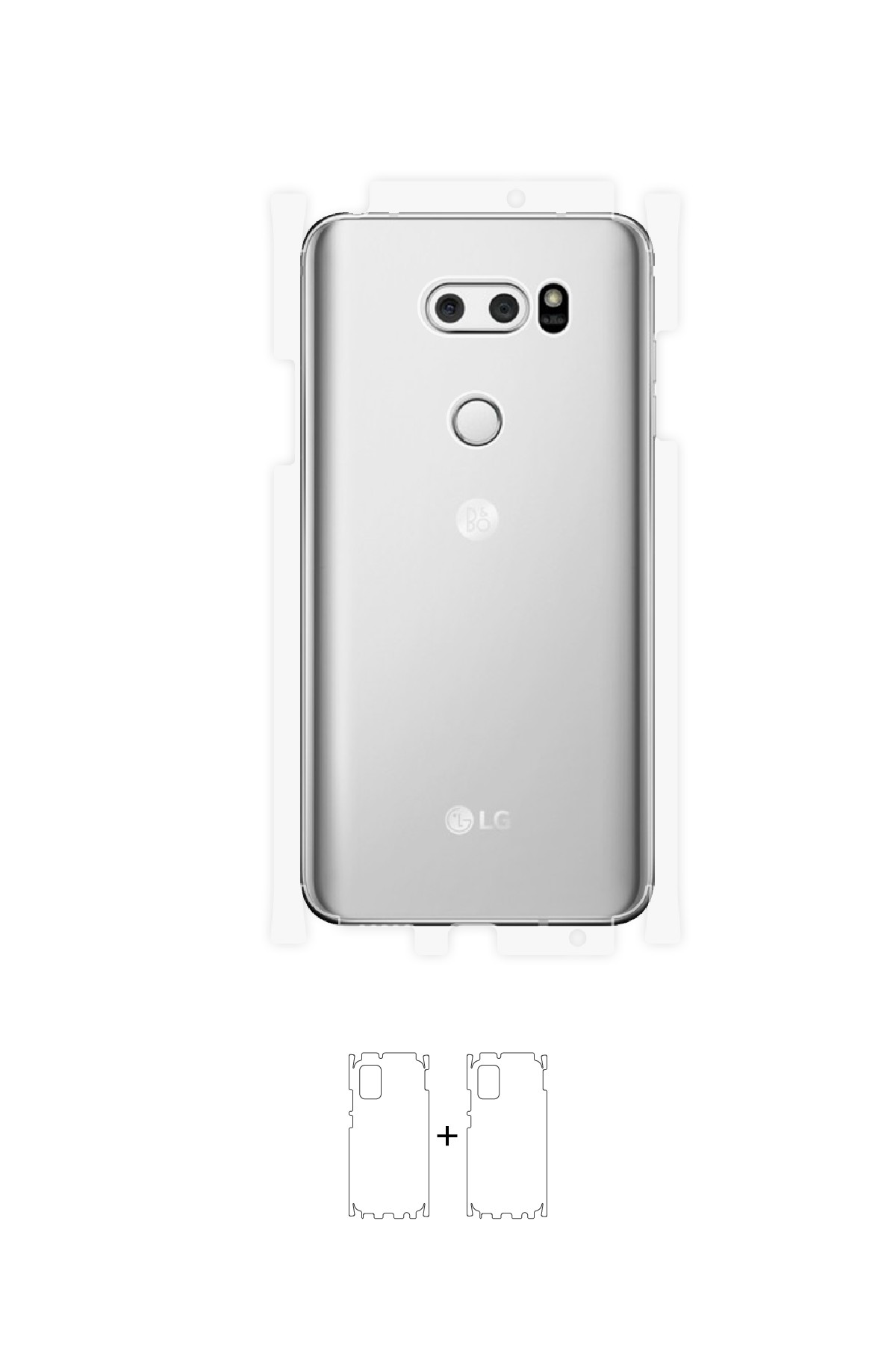 LG V30 - Arka/Yan Koruyucu Parlak Şeffaf Poliüretan Film (150 micron)