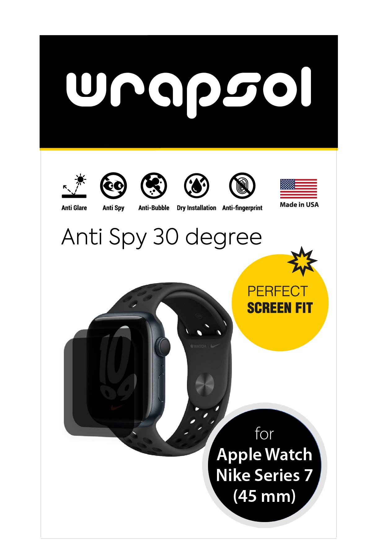 Apple Watch Nike Series 7 / 45 mm - Mat Hayalet Ekran Koruyucu Film (120 micron)