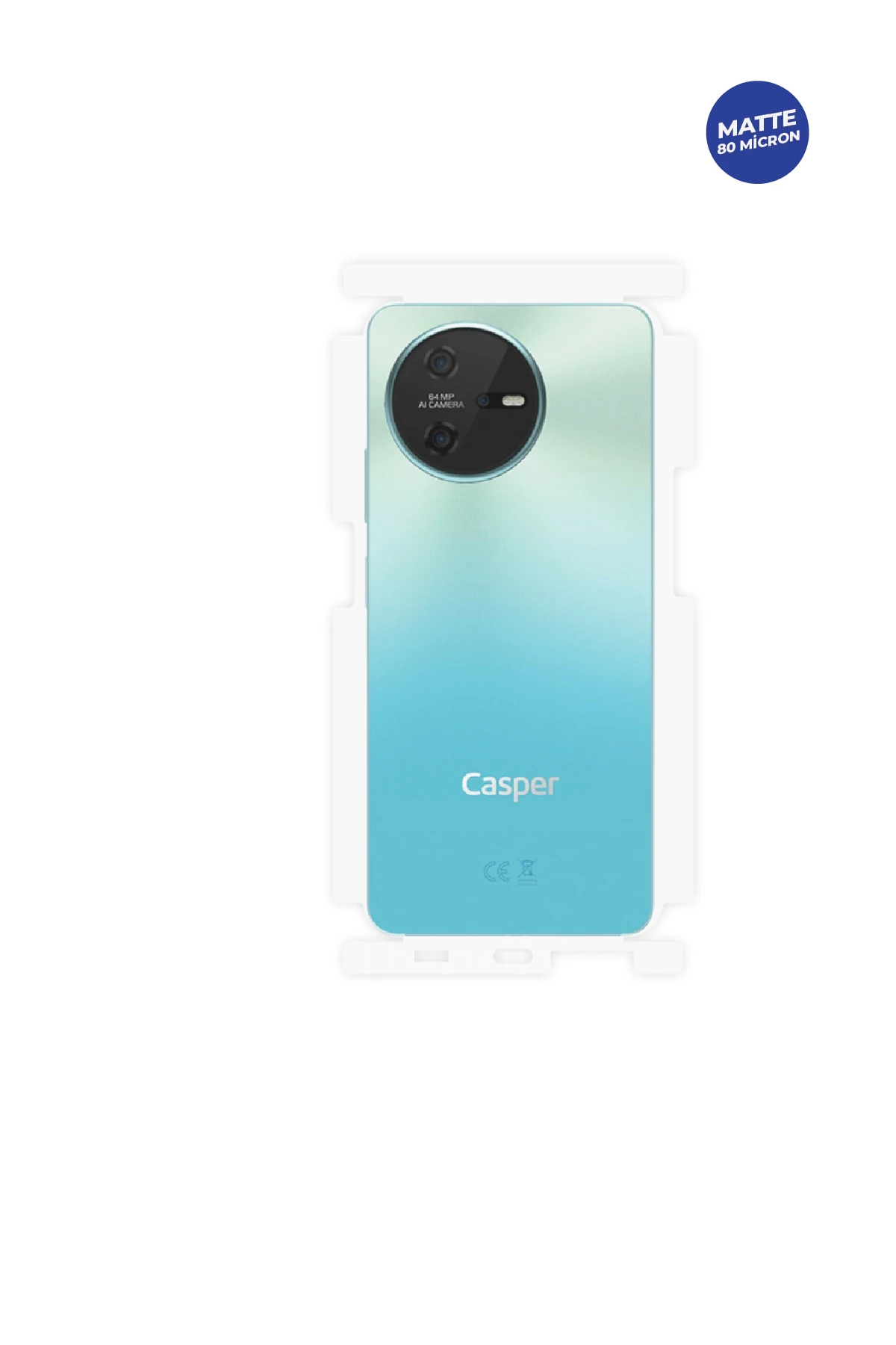 Casper Via A40 - Arka/Yan Koruyucu Mat TPU Film (80 micron)