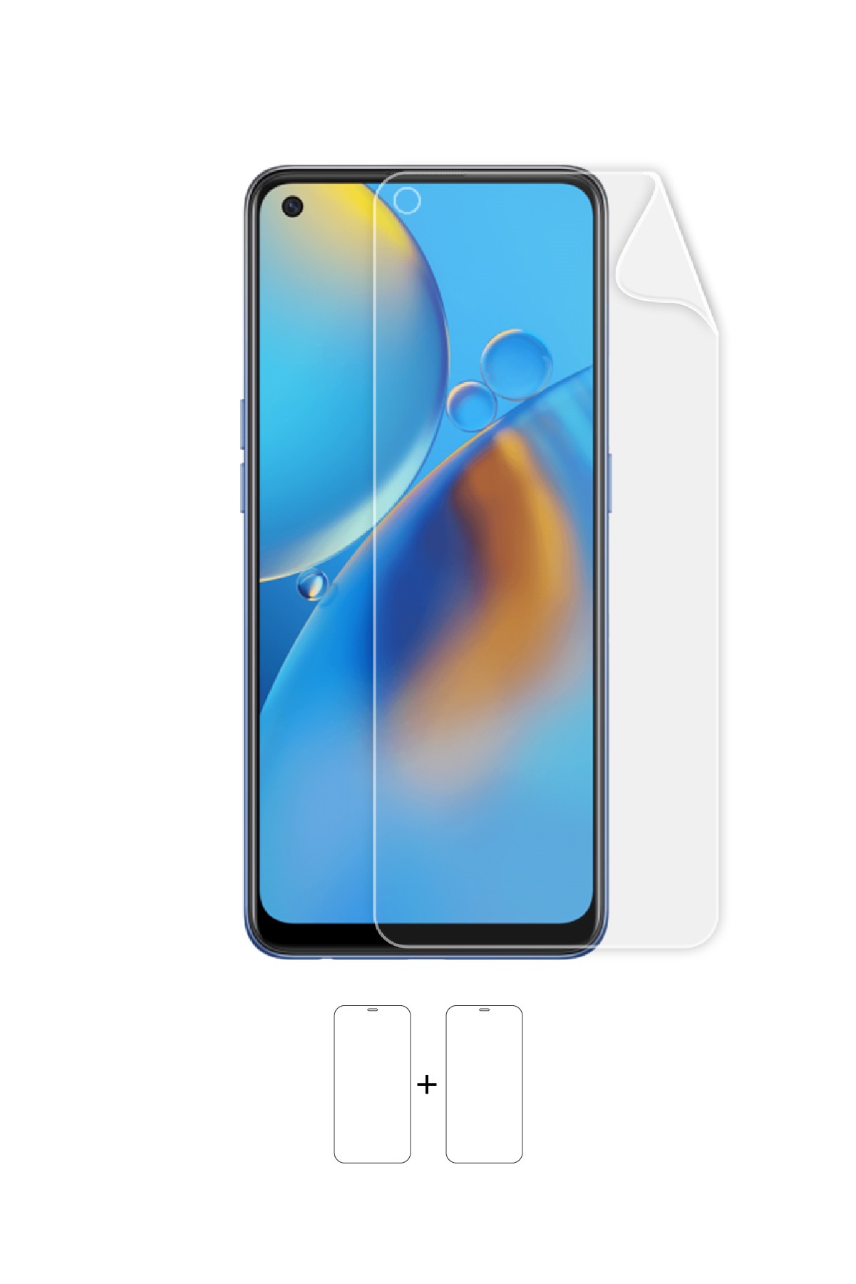 Oppo A74 - Ekran Koruyucu Parlak Şeffaf Poliüretan Film (150 mikron)