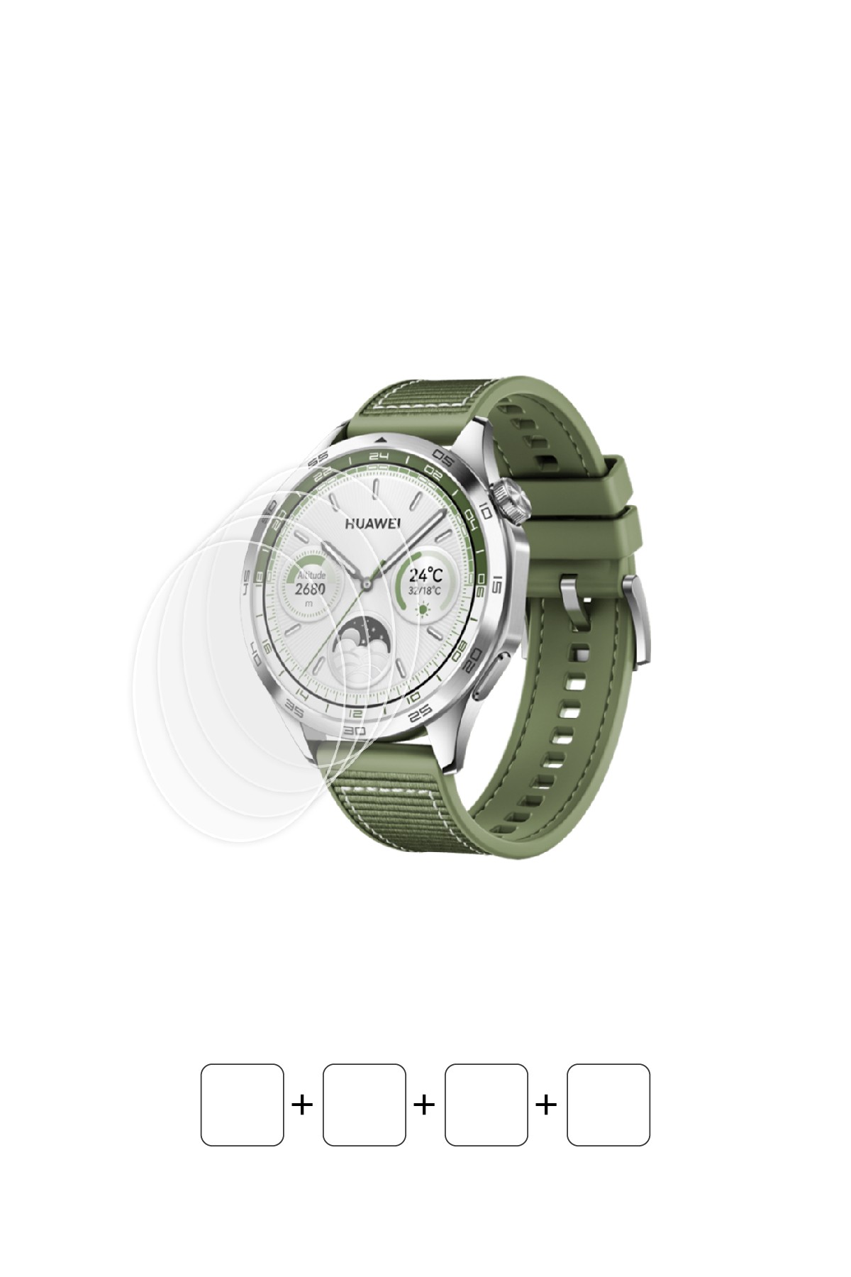 Huawei Watch GT4 41 mm - Ekran Koruyucu Parlak Şeffaf Poliüretan Film (150 mikron)