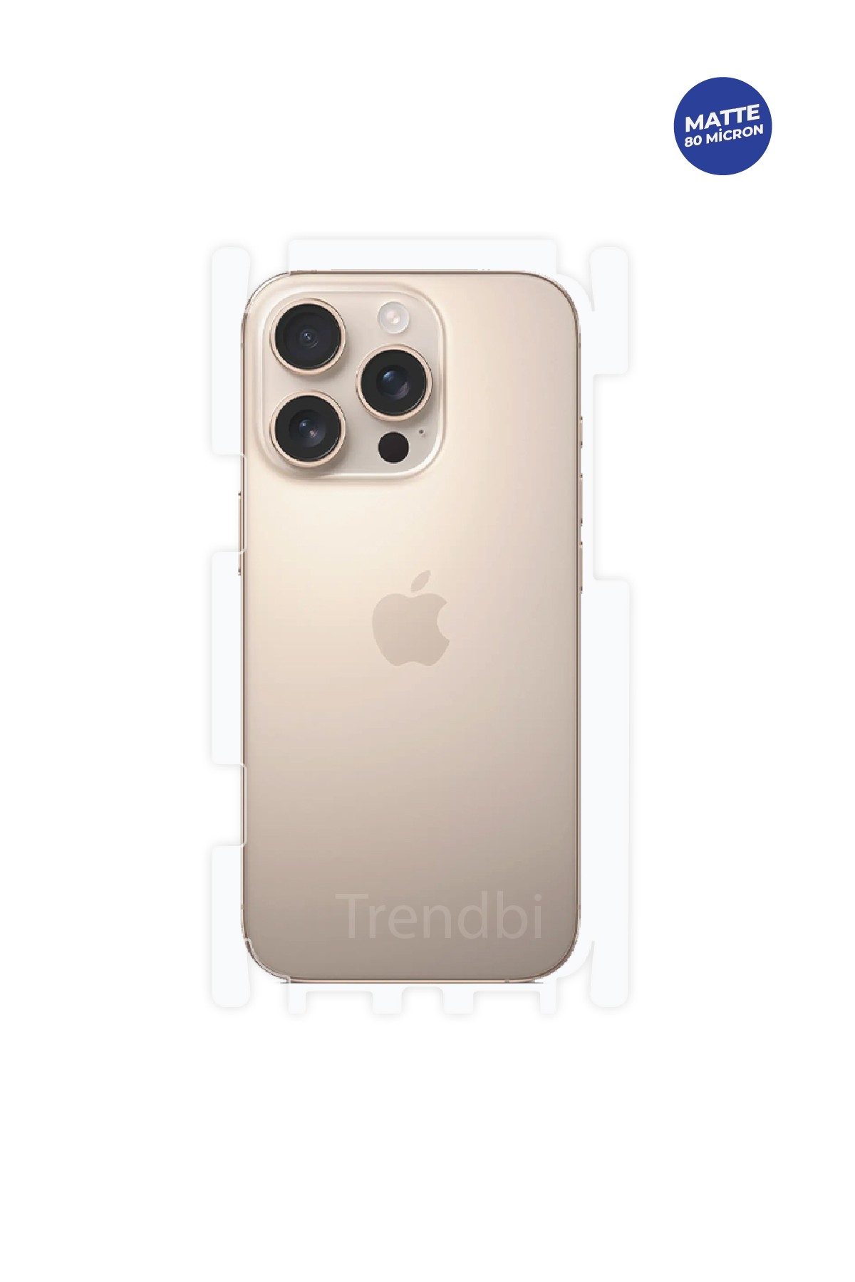 iPhone 16 Pro - Arka/Yan Koruyucu Mat TPU Film (80 micron)