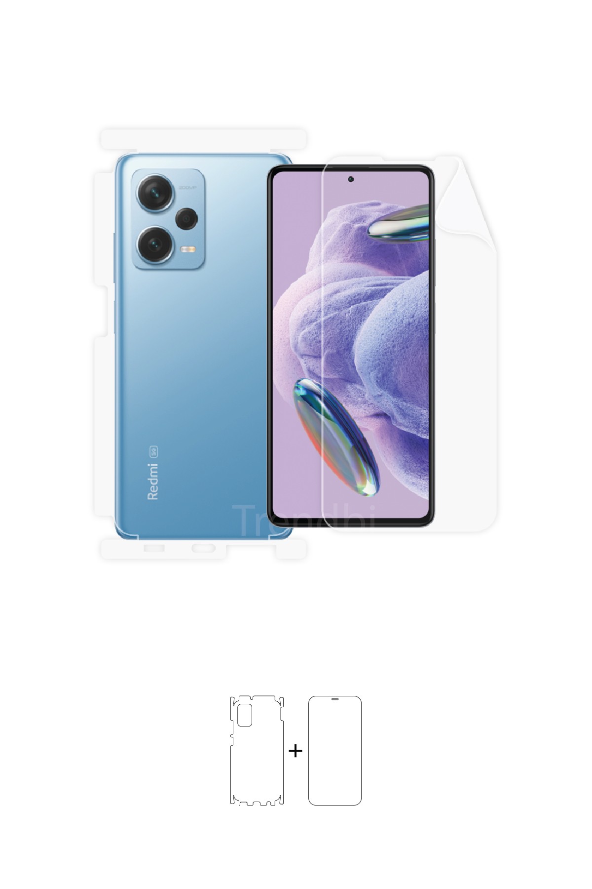 Xiaomi Redmi Note 12 Pro Plus - Fullbody Koruyucu Parlak Şeffaf Poliüretan Film (150 micron)