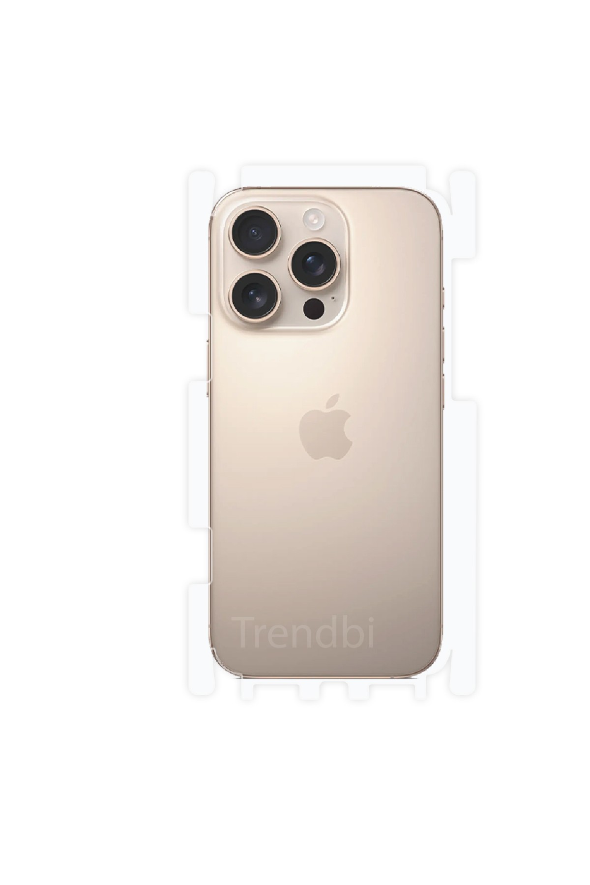 iPhone 16 Pro - Arka/Yan Koruyucu Parlak Şeffaf Poliüretan Film (150 micron)