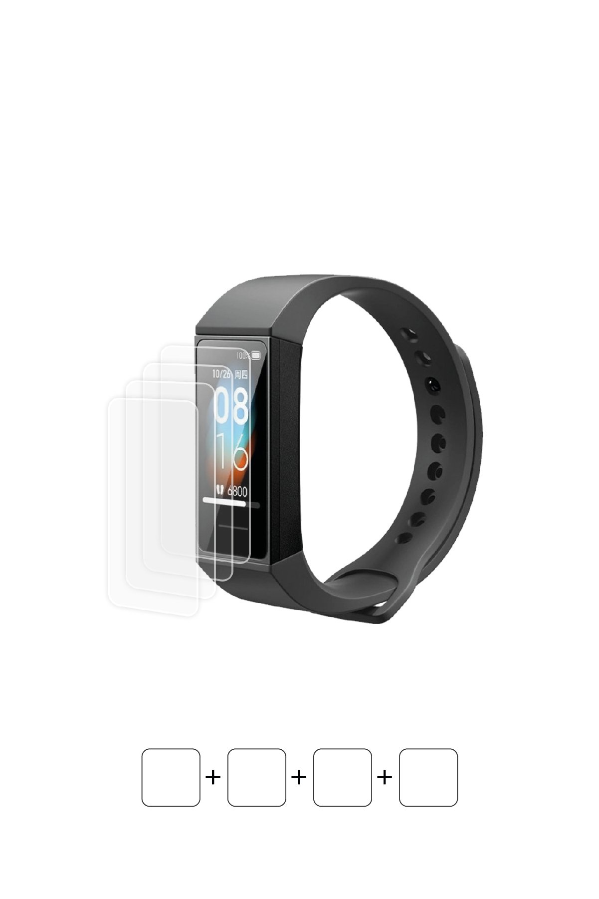 Xiaomi Mi Band 4c - Ekran Koruyucu Parlak Şeffaf Poliüretan Film (150 mikron)