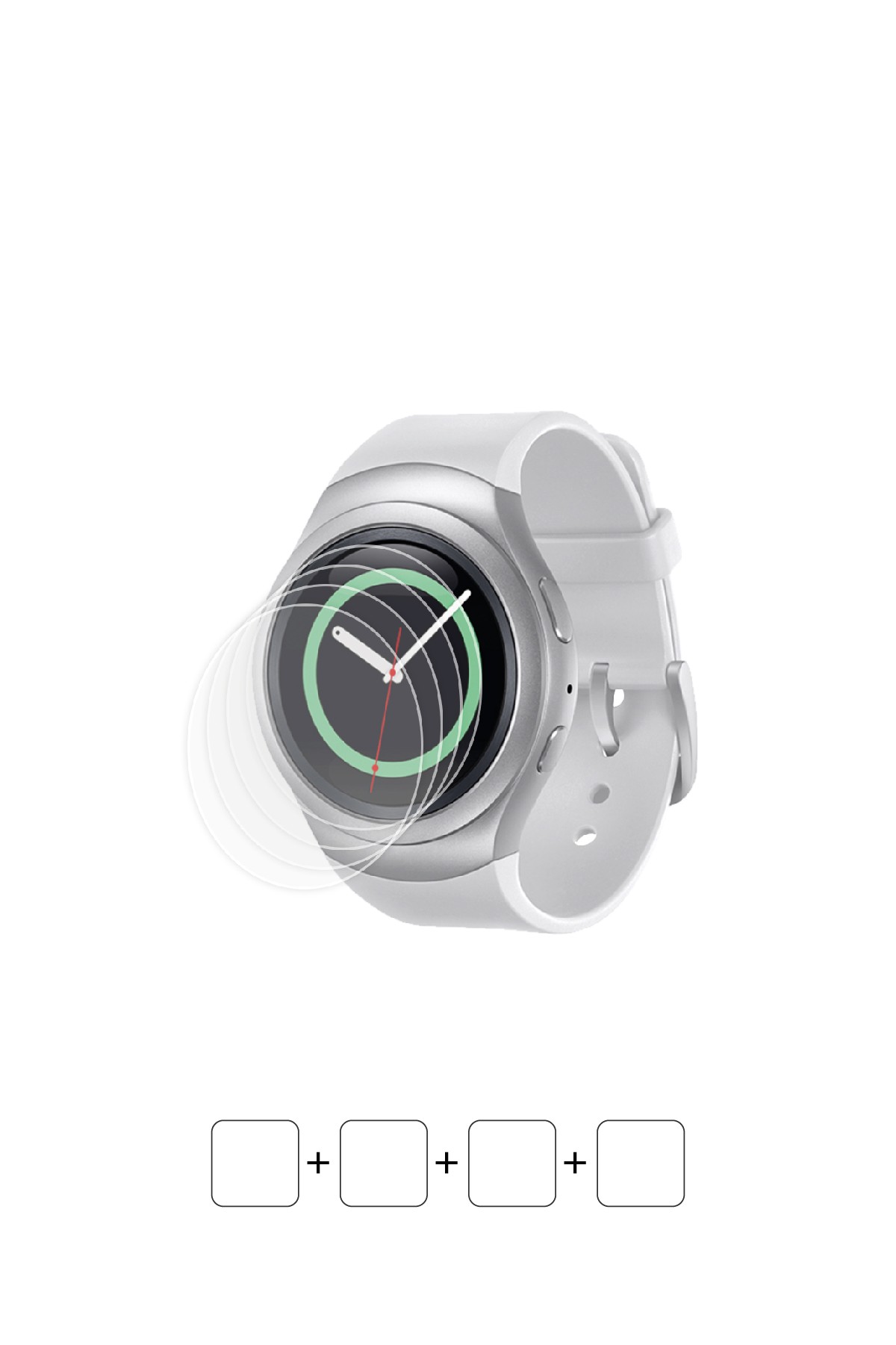 Samsung Gear S2 - Ekran Koruyucu Parlak Şeffaf Poliüretan Film (150 mikron)