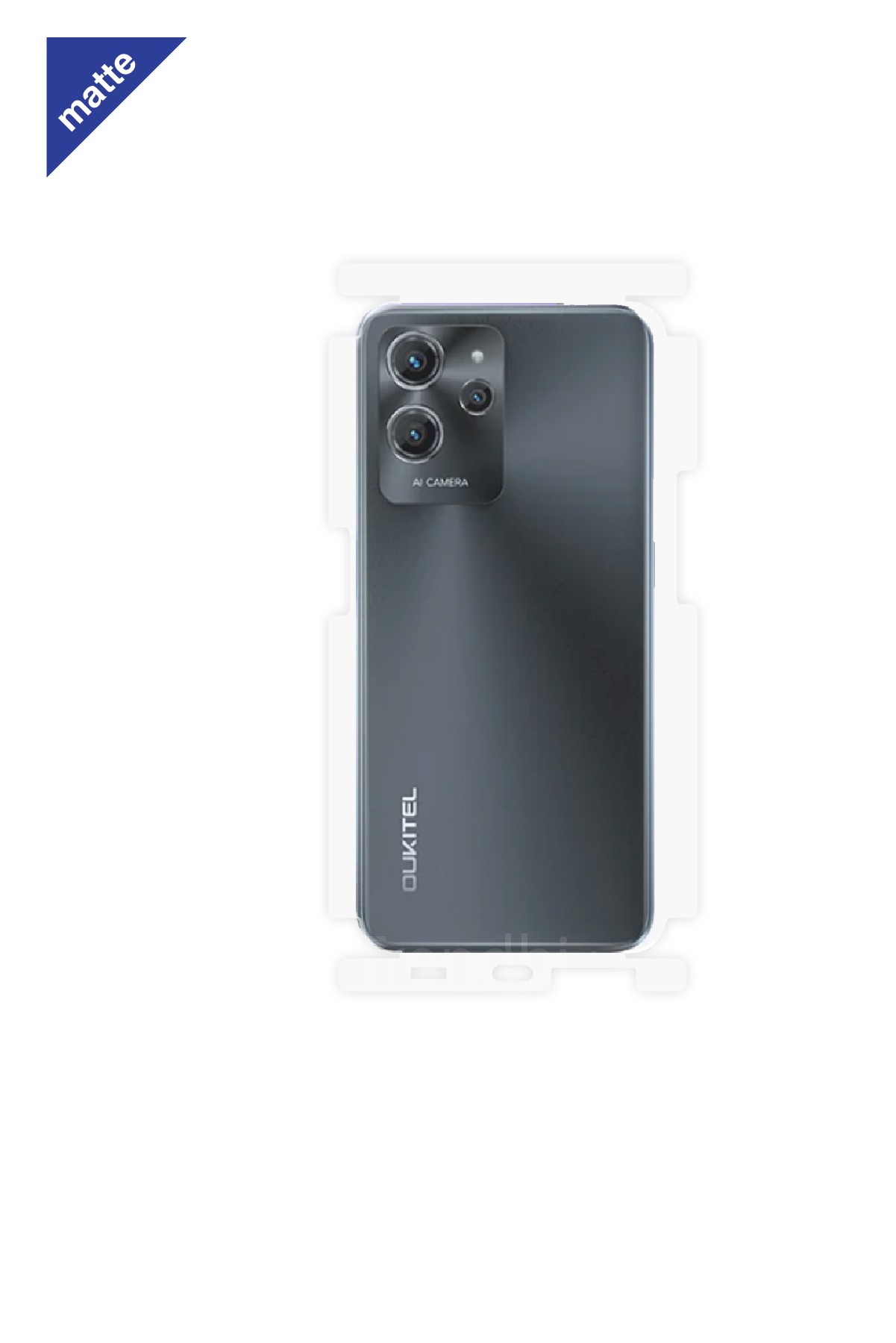 Oukitel C32 - Arka/Yan Koruyucu Mat Şeffaf Poliüretan Film (150 micron)
