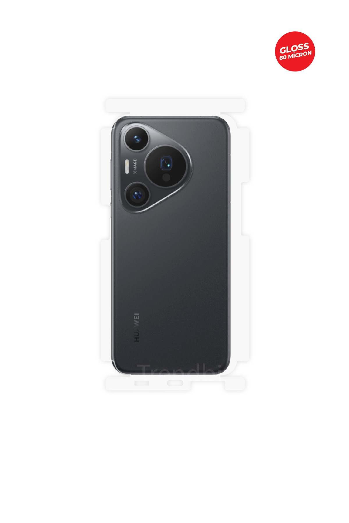 Huawei Pura 70 Pro - Arka/Yan Koruyucu Parlak Şeffaf TPU Film (80 micron)
