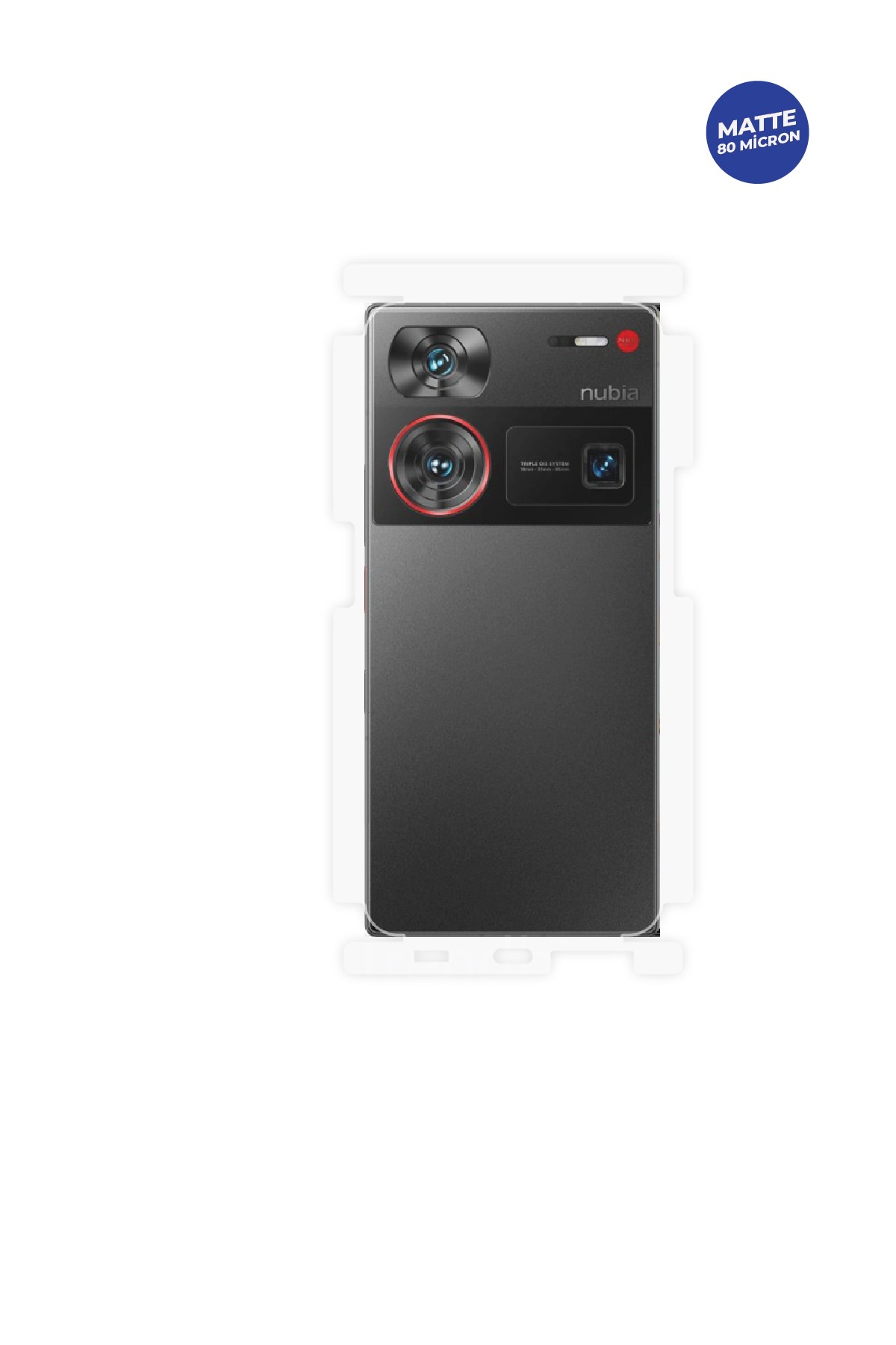 ZTE Nubia Z60 Ultra 5G - Arka/Yan Koruyucu Mat TPU Film (80 micron)