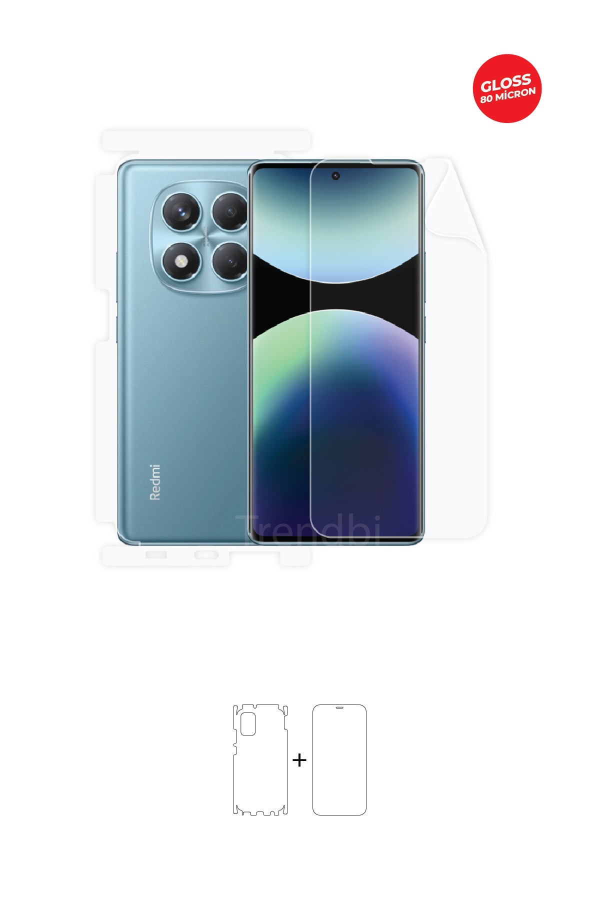 Xiaomi Redmi Note 14 Pro - Fullbody Koruyucu Parlak Şeffaf TPU Film (80 micron)