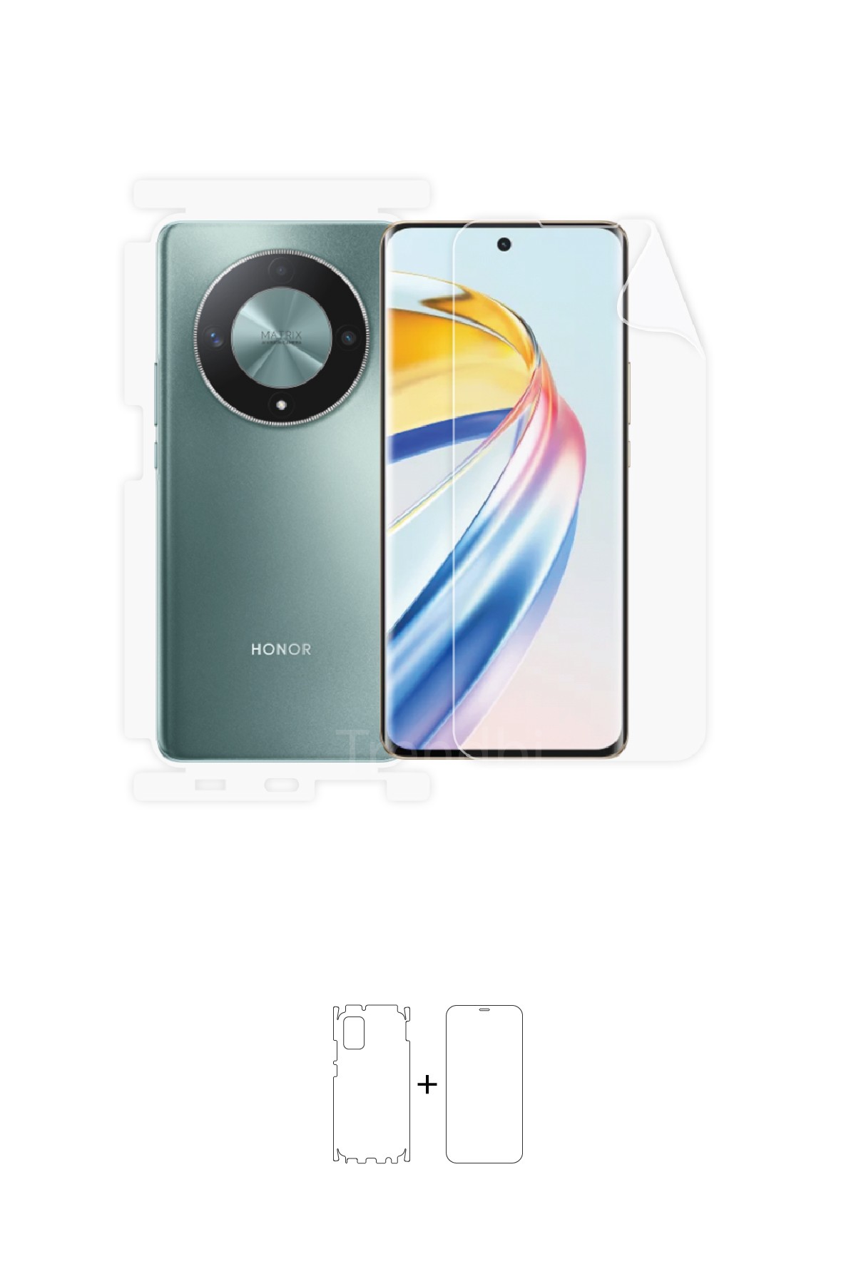 Honor X9b - Fullbody Koruyucu Parlak Şeffaf Poliüretan Film (150 micron)