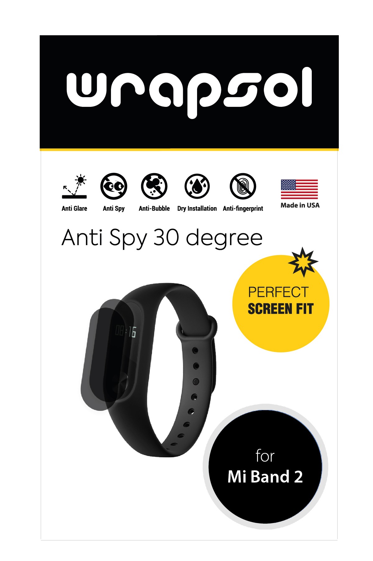 Xiaomi Mi Band 2 - Mat Hayalet Ekran Koruyucu Film (120 micron)