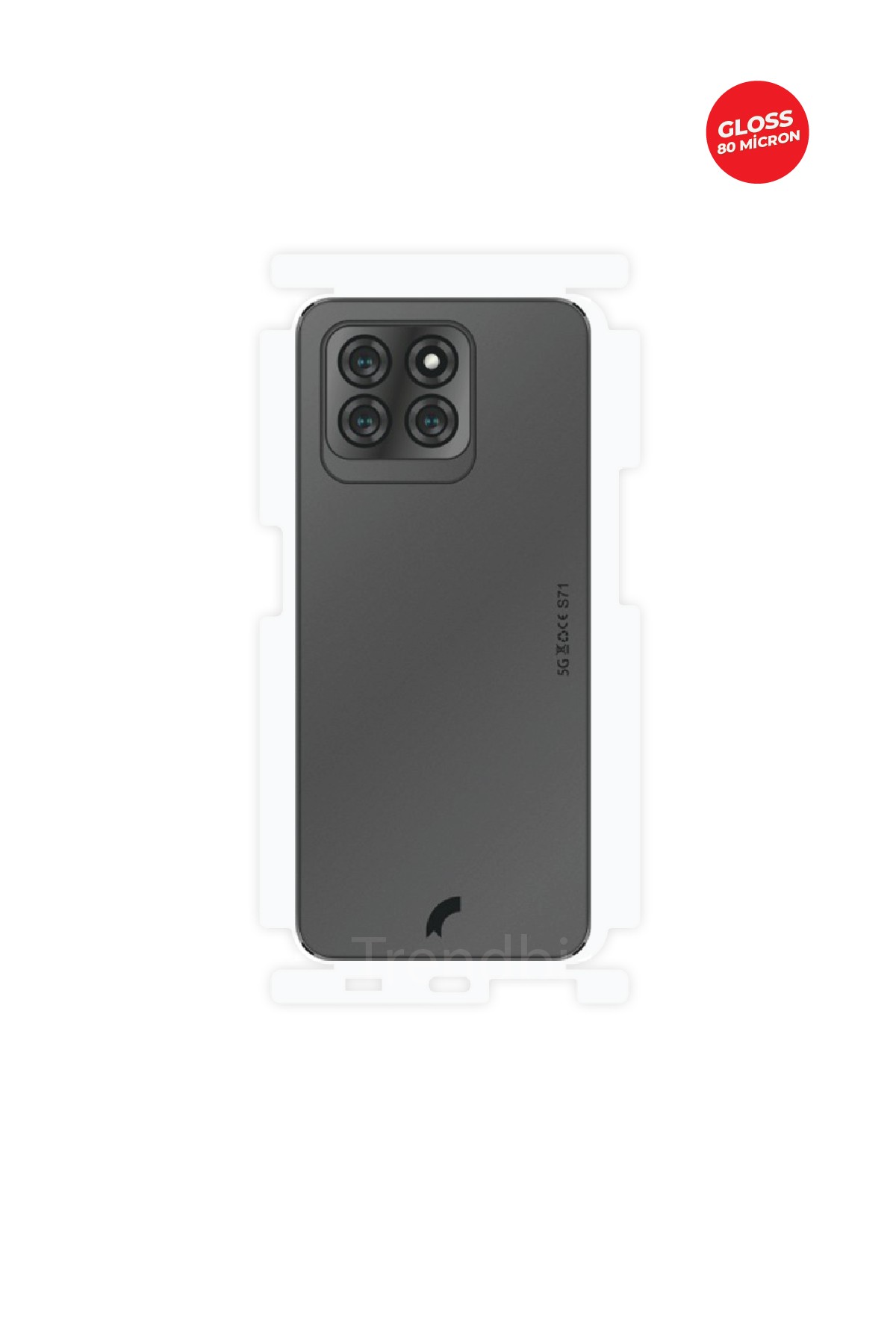 Reeder s71 - Arka/Yan Koruyucu Parlak Şeffaf TPU Film (80 micron)