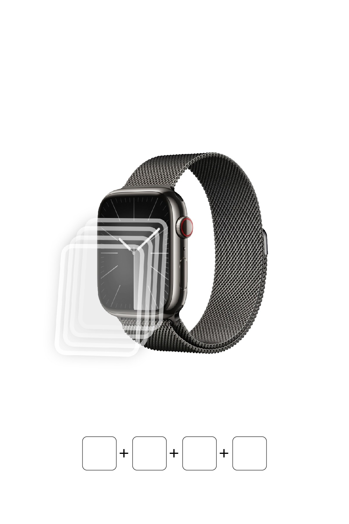 Apple Watch Series 9 / 41 mm - Ekran Koruyucu Parlak Şeffaf Poliüretan Film (150 mikron)