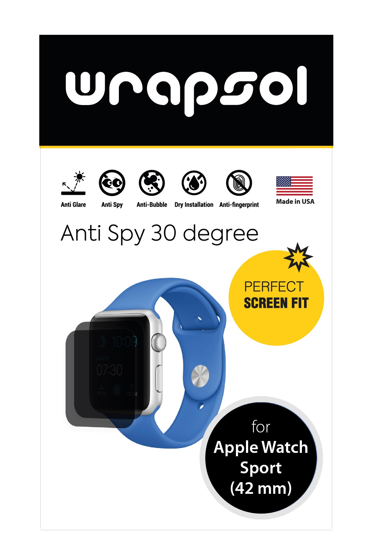Apple Watch Sport 42 mm - Mat Hayalet Ekran Koruyucu Film (120 micron)