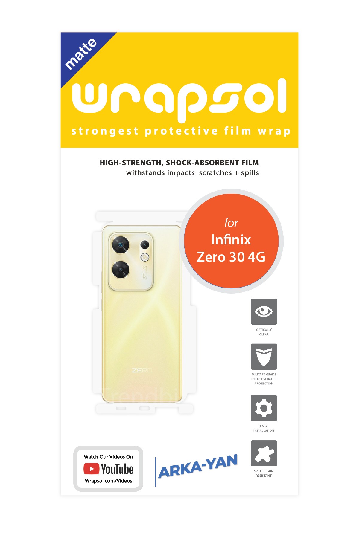 Infinix Zero 30 - Arka/Yan Koruyucu Mat Şeffaf Poliüretan Film (150 micron)