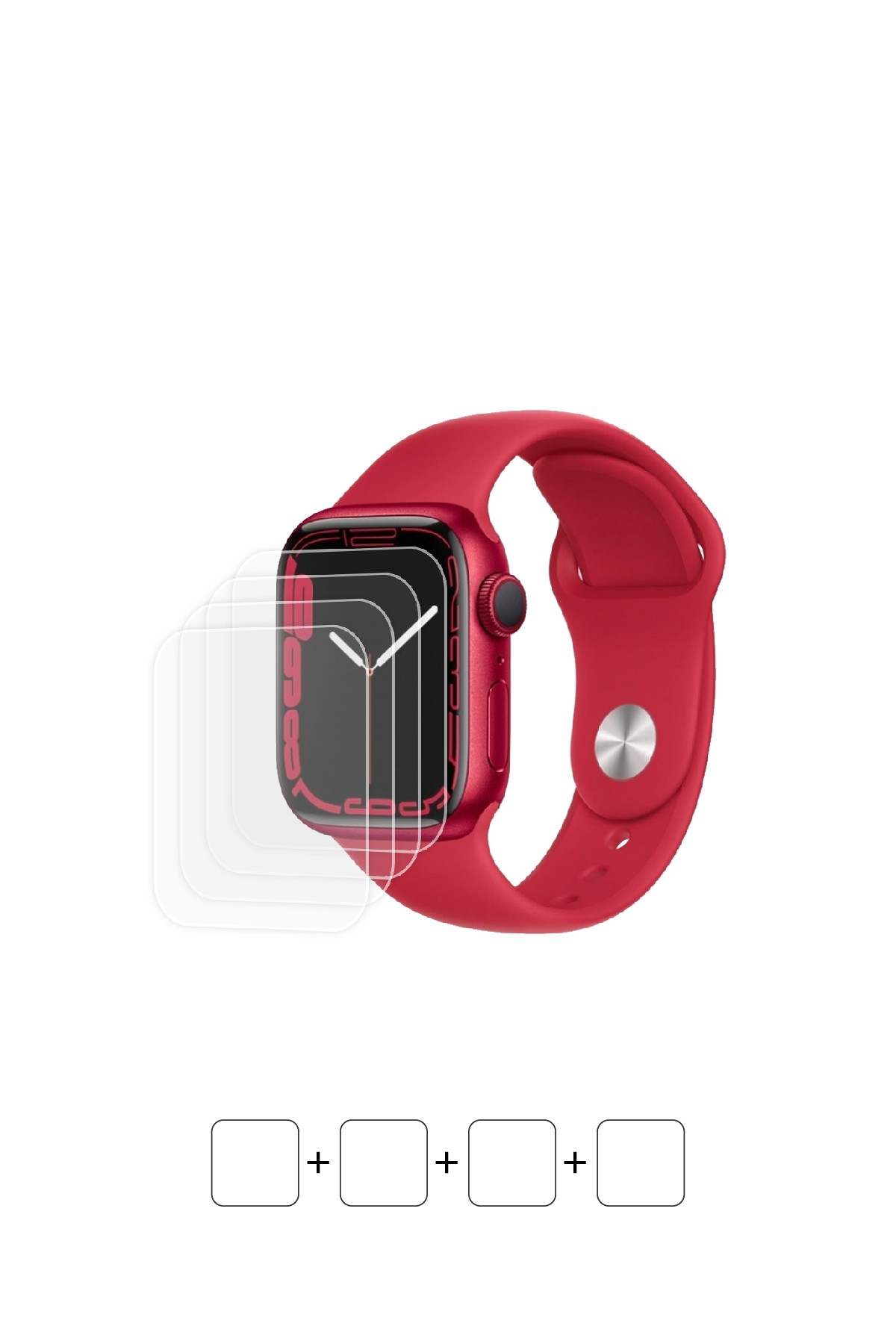 Apple Watch Series 7 / 41 mm - Ekran Koruyucu Parlak Şeffaf Poliüretan Film (150 mikron)