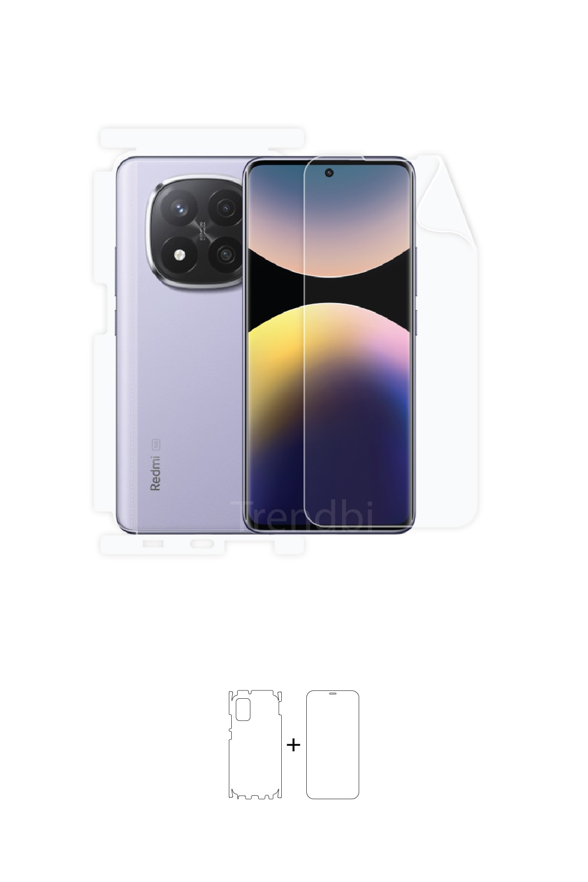 Xiaomi Redmi 14 Pro Plus 5g - Fullbody Koruyucu Parlak Şeffaf Poliüretan Film (150 micron)