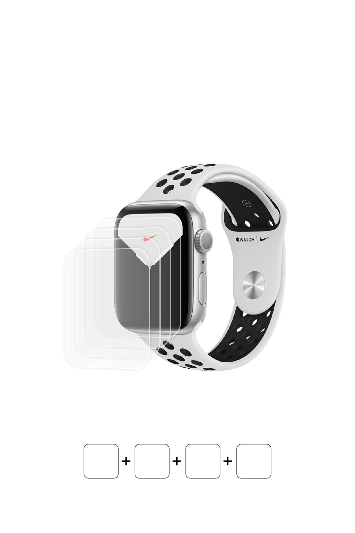 Apple Watch Nike Series 5 / 44 mm - Ekran Koruyucu Parlak Şeffaf Poliüretan Film (150 mikron)