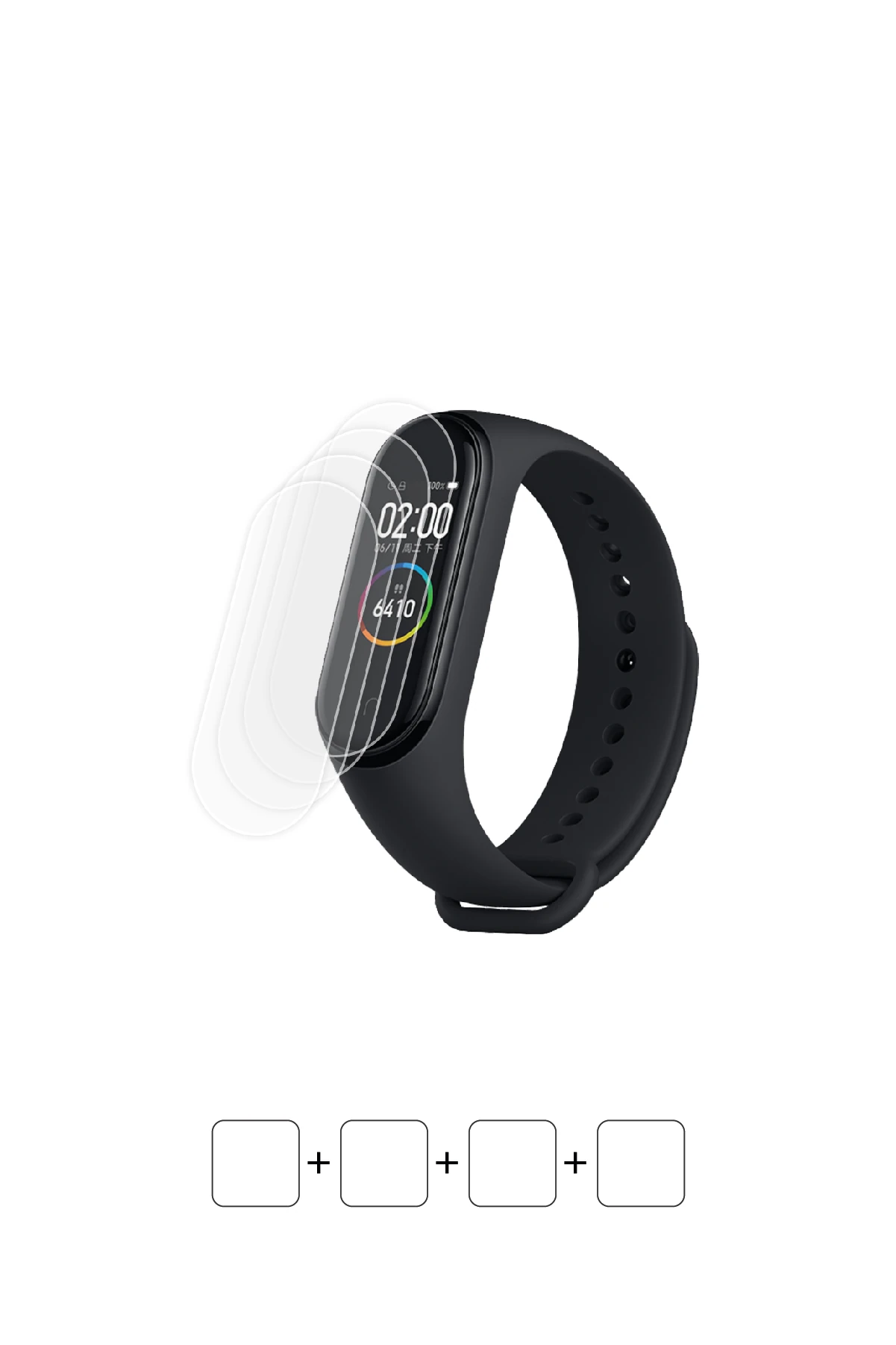 Xiaomi Mi Band 4 - Ekran Koruyucu Parlak Şeffaf Poliüretan Film (150 mikron)