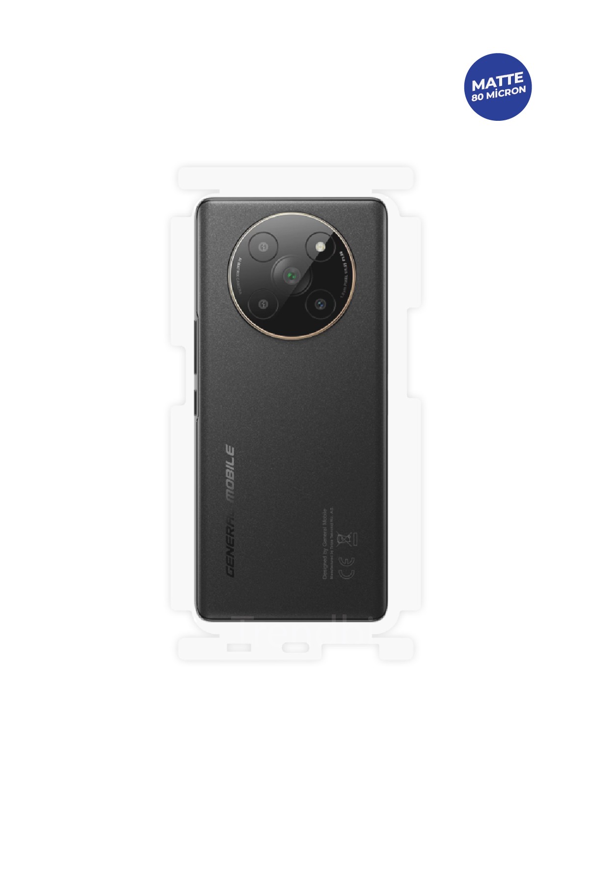 General Mobile Phoenix 5G - Arka/Yan Koruyucu Mat TPU Film (80 micron)