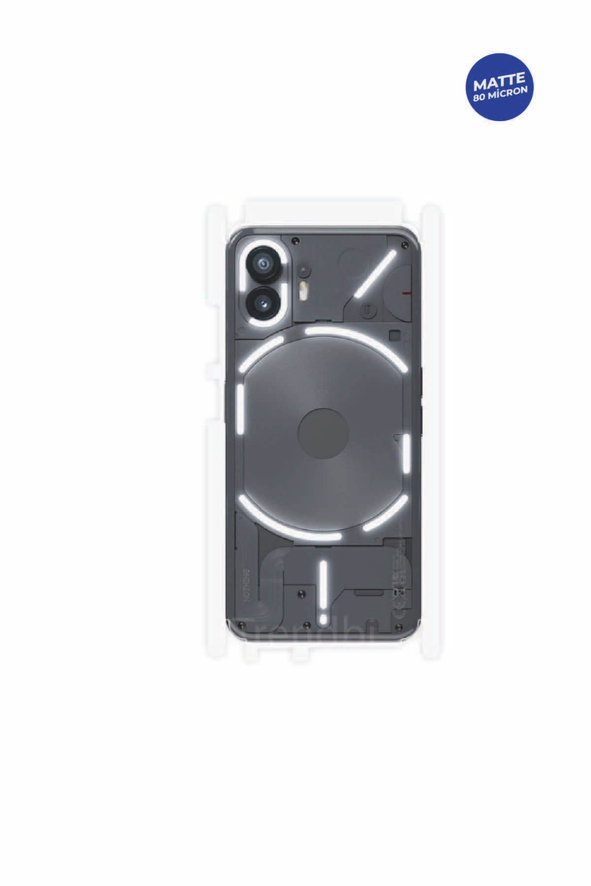 Nothing Phone 2 - Arka/Yan Koruyucu Mat TPU Film (80 micron)