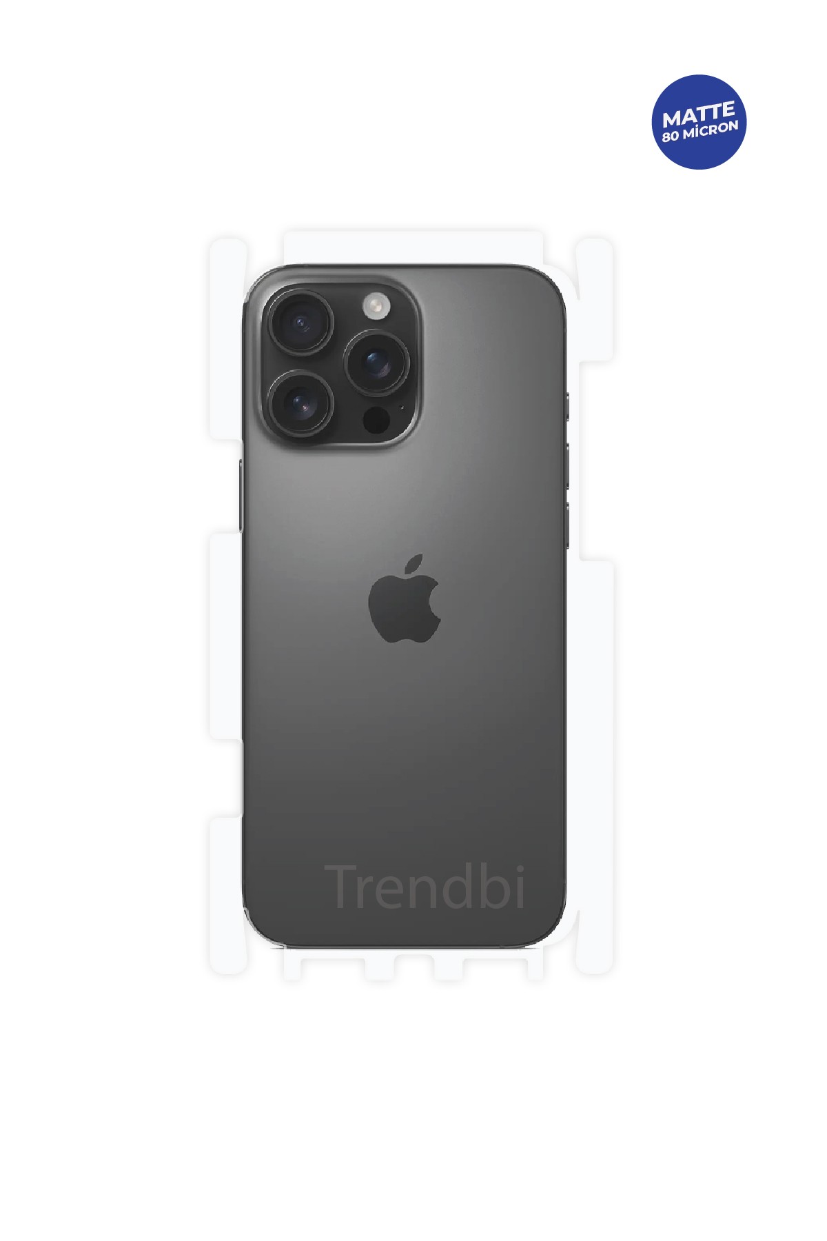 iPhone 16 Pro Max - Arka/Yan Koruyucu Mat TPU Film (80 micron)