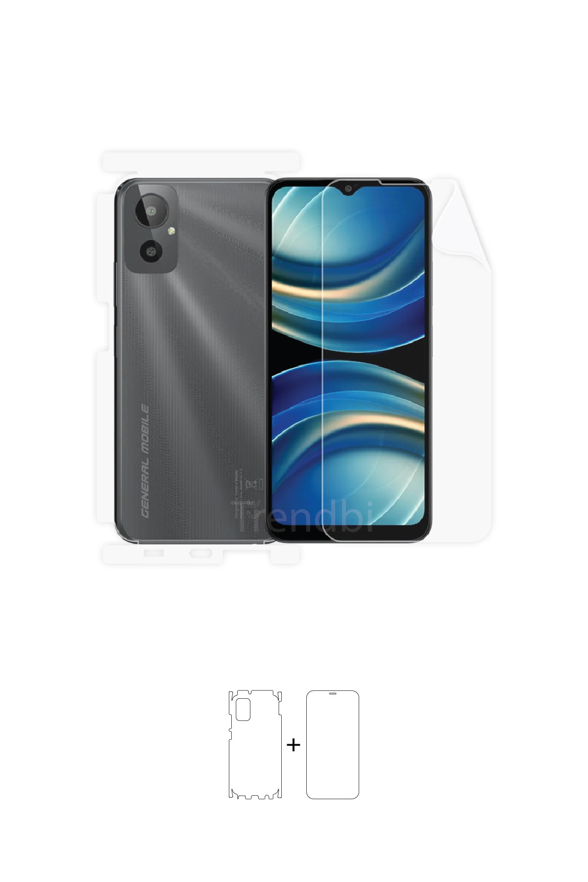 General Mobile GM 23 SE - Fullbody Koruyucu Parlak Şeffaf Poliüretan Film (150 micron)