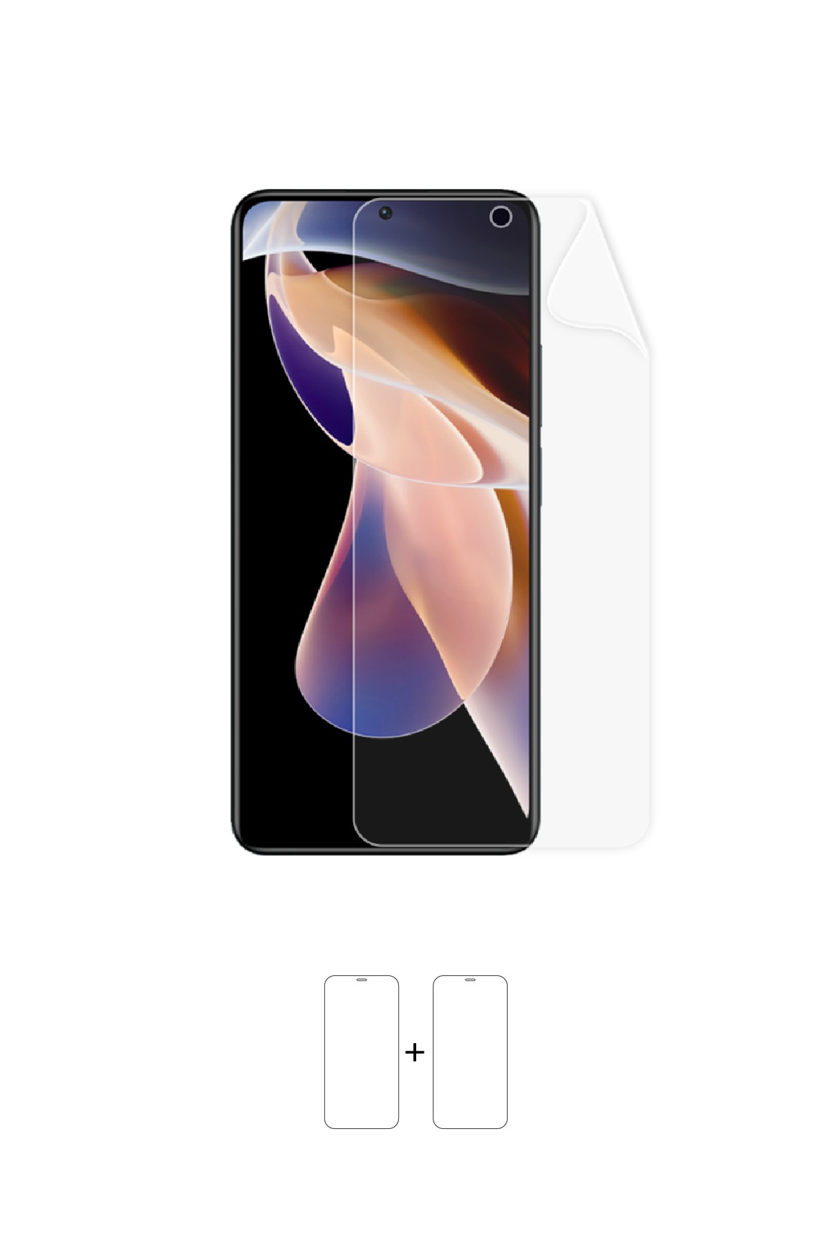 Xiaomi Redmi Note 11 Pro Plus - Ekran Koruyucu Parlak Şeffaf Poliüretan Film (150 mikron)
