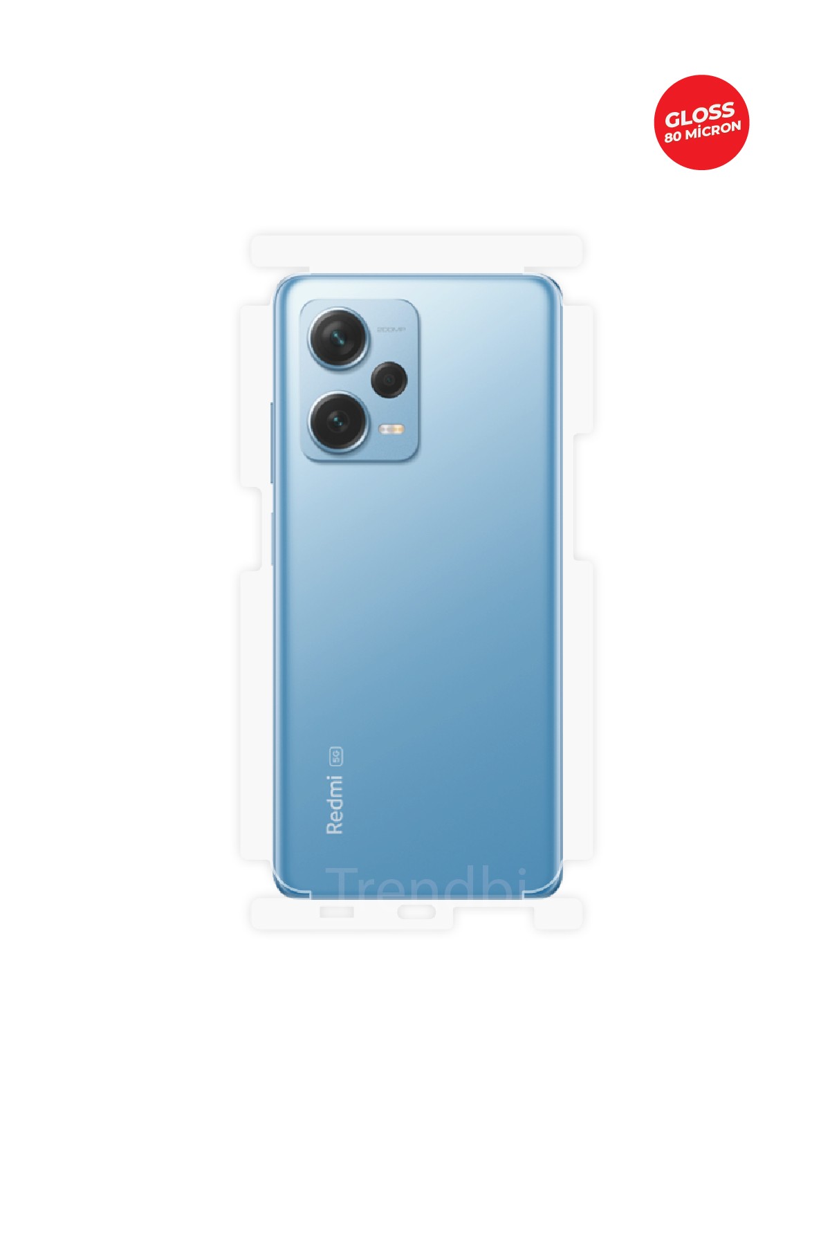 Xiaomi Redmi Note 12 Pro Plus - Arka/Yan Koruyucu Parlak Şeffaf TPU Film (80 micron)