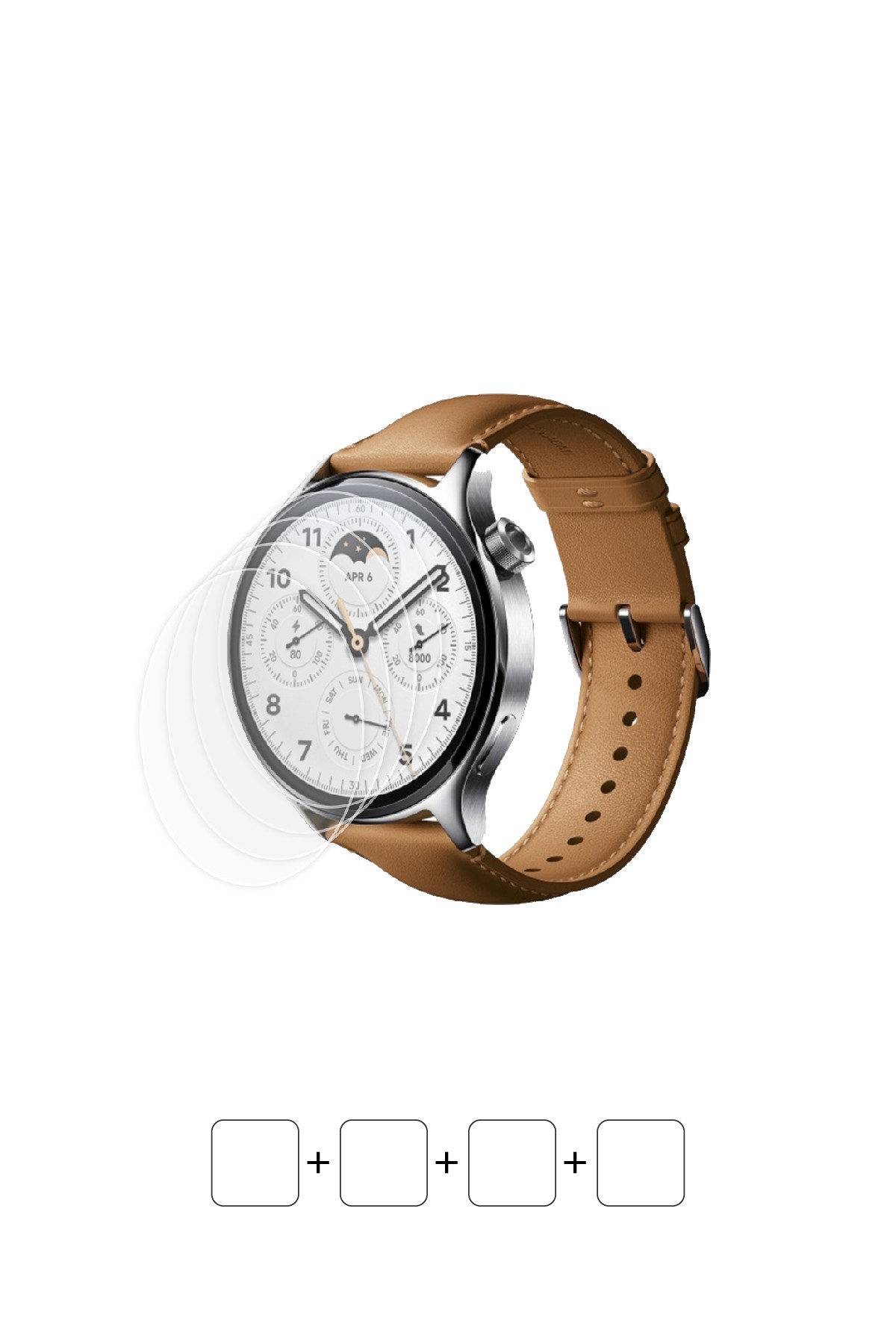 Xiaomi Watch S1 Pro - Ekran Koruyucu Parlak Şeffaf Poliüretan Film (150 mikron)