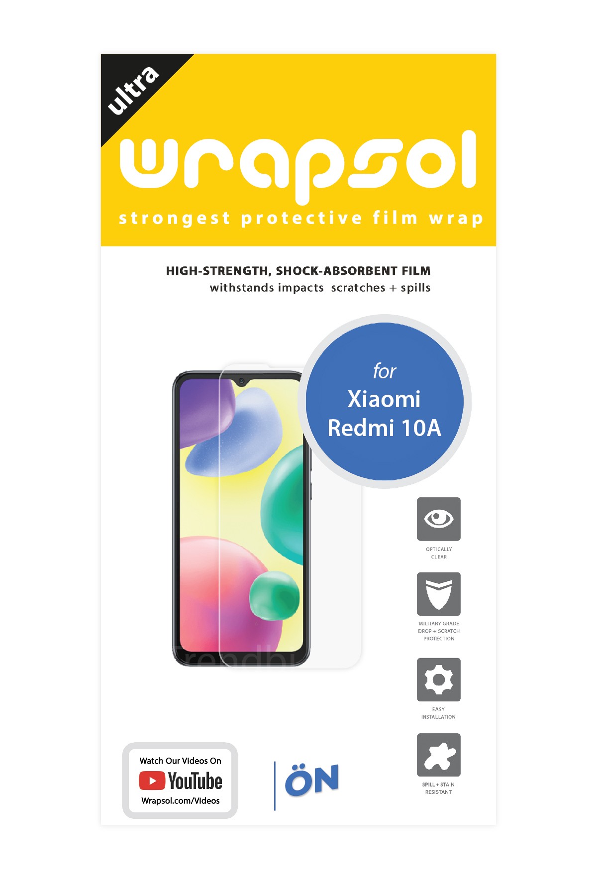 Xiaomi Redmi 10A - Ekran Koruyucu Parlak Şeffaf Poliüretan Film (150 mikron)