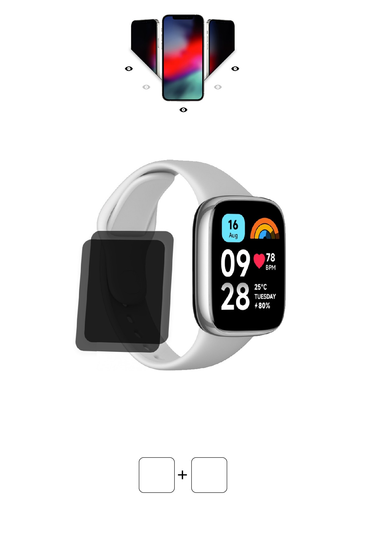 Xiaomi Redmi Watch 3 Active - Mat Hayalet Ekran Koruyucu Film (120 micron)