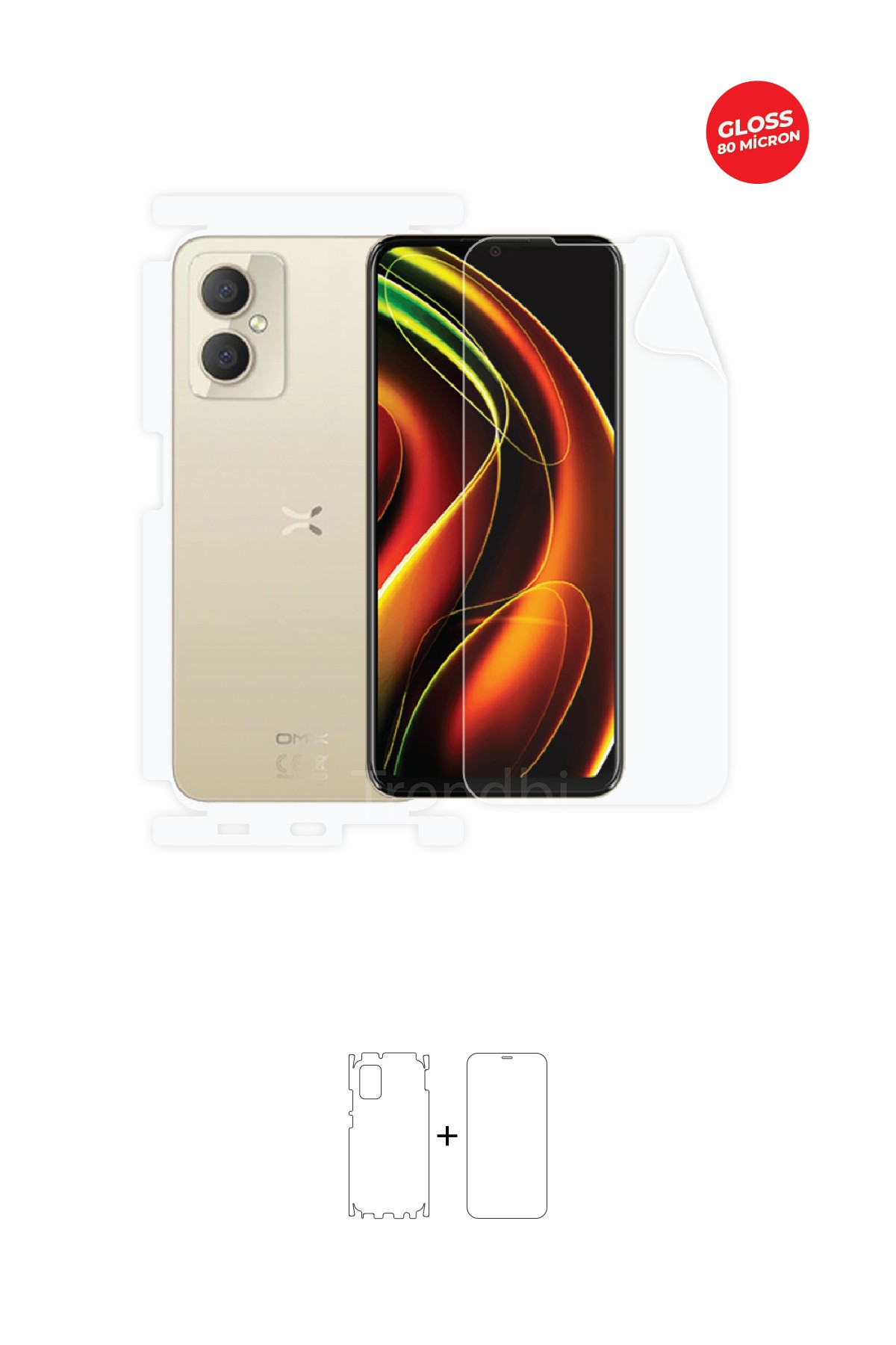 Omix X4 - Fullbody Koruyucu Parlak Şeffaf TPU Film (80 micron)