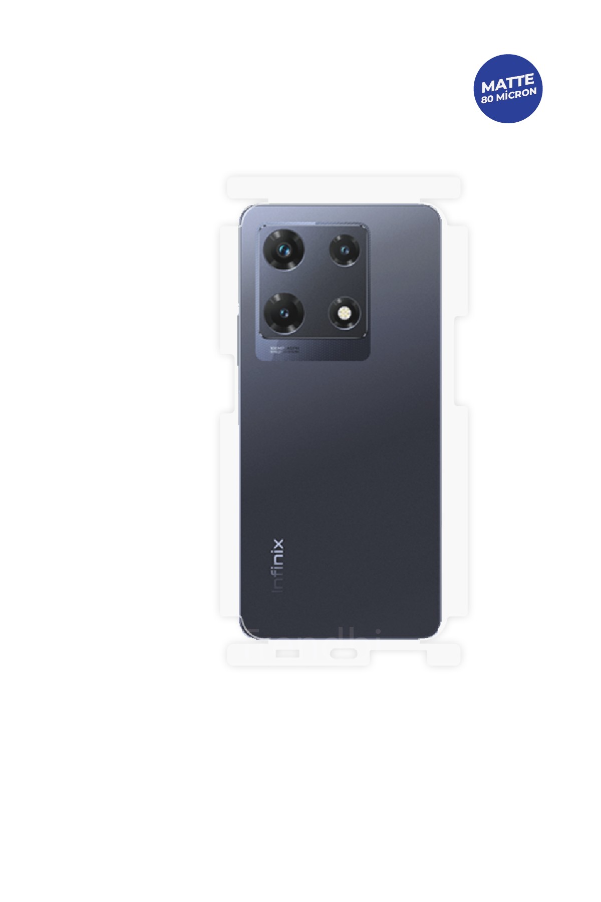 Infinix Note 30 Pro - Arka/Yan Koruyucu Mat TPU Film (80 micron)