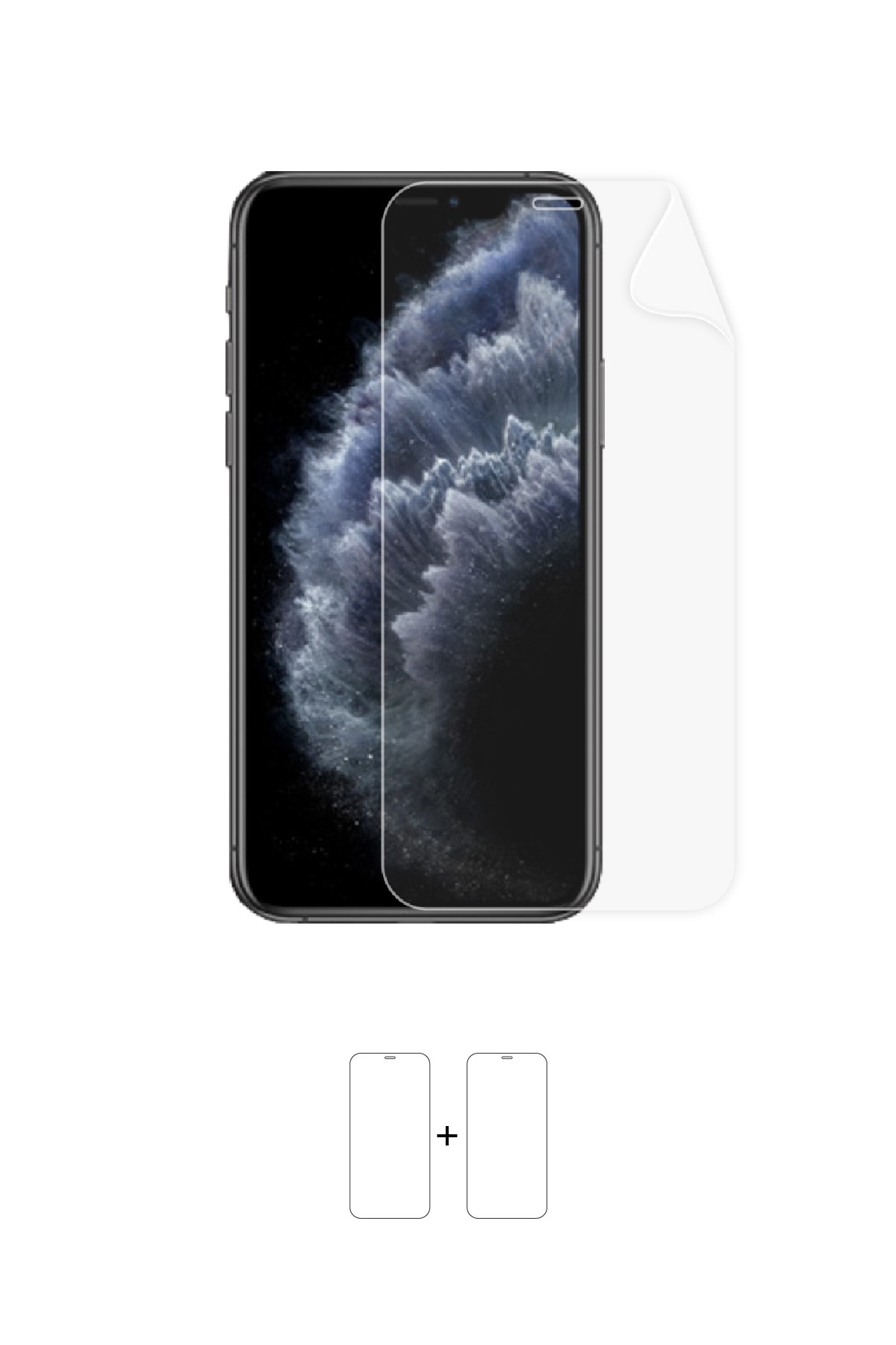 iPhone 11 Pro - Ekran Koruyucu Parlak Şeffaf Poliüretan Film (150 mikron)