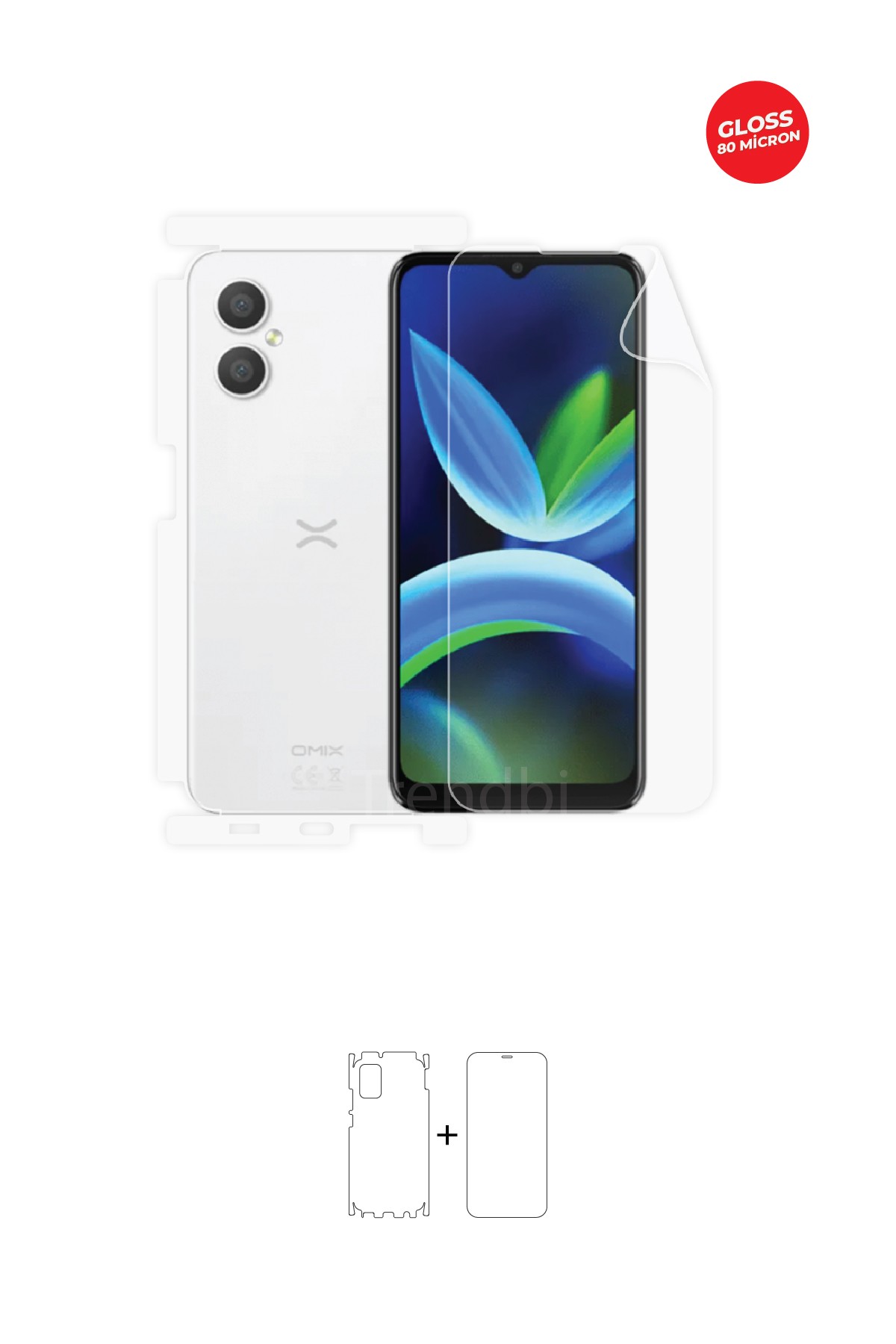 Omix X3 - Fullbody Koruyucu Parlak Şeffaf TPU Film (80 micron)
