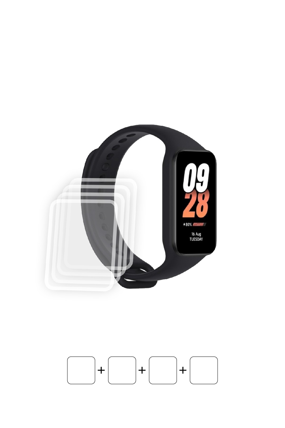 Xiaomi Smart Band 8 Active - Ekran Koruyucu Parlak Şeffaf Poliüretan Film (150 mikron)