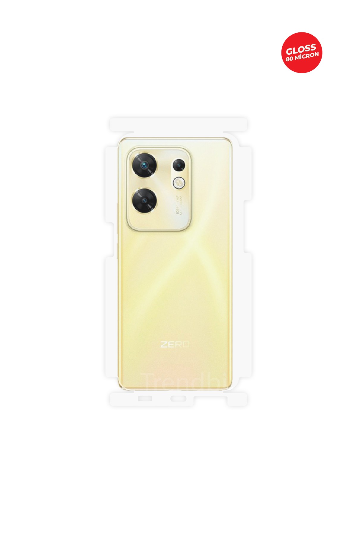 Infinix Zero 30 - Arka/Yan Koruyucu Parlak Şeffaf TPU Film (80 micron)