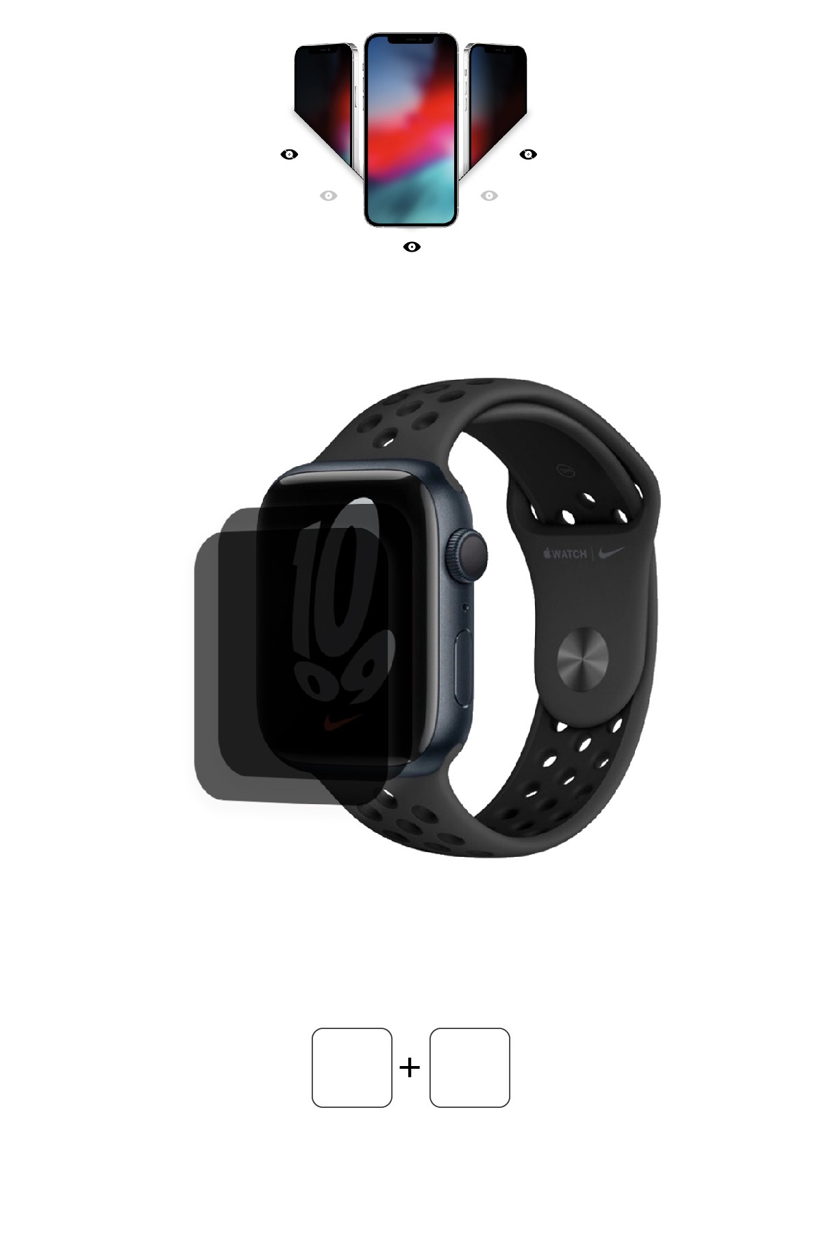 Apple Watch Nike Series 7 / 45 mm - Mat Hayalet Ekran Koruyucu Film (120 micron)
