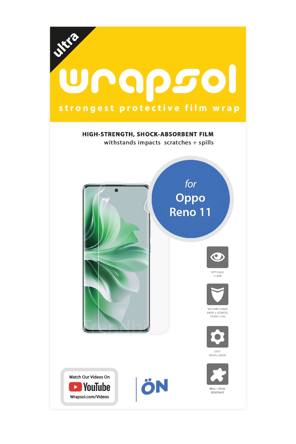 Oppo Reno 11 - Ekran Koruyucu Parlak Şeffaf Poliüretan Film (150 mikron)