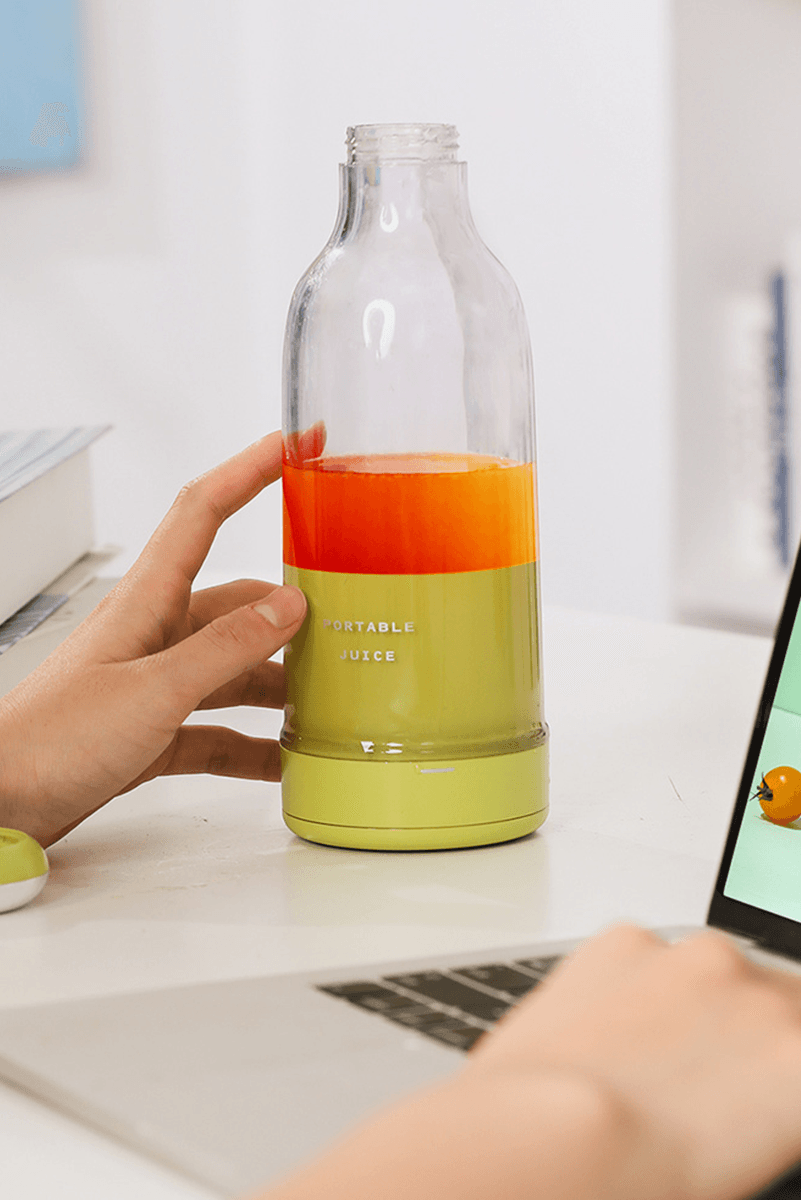 Smoothie Blender Taşınabilir Şarjlı Kişisel Mini Meyve Karıştırıcı 300 ml - Yeşil