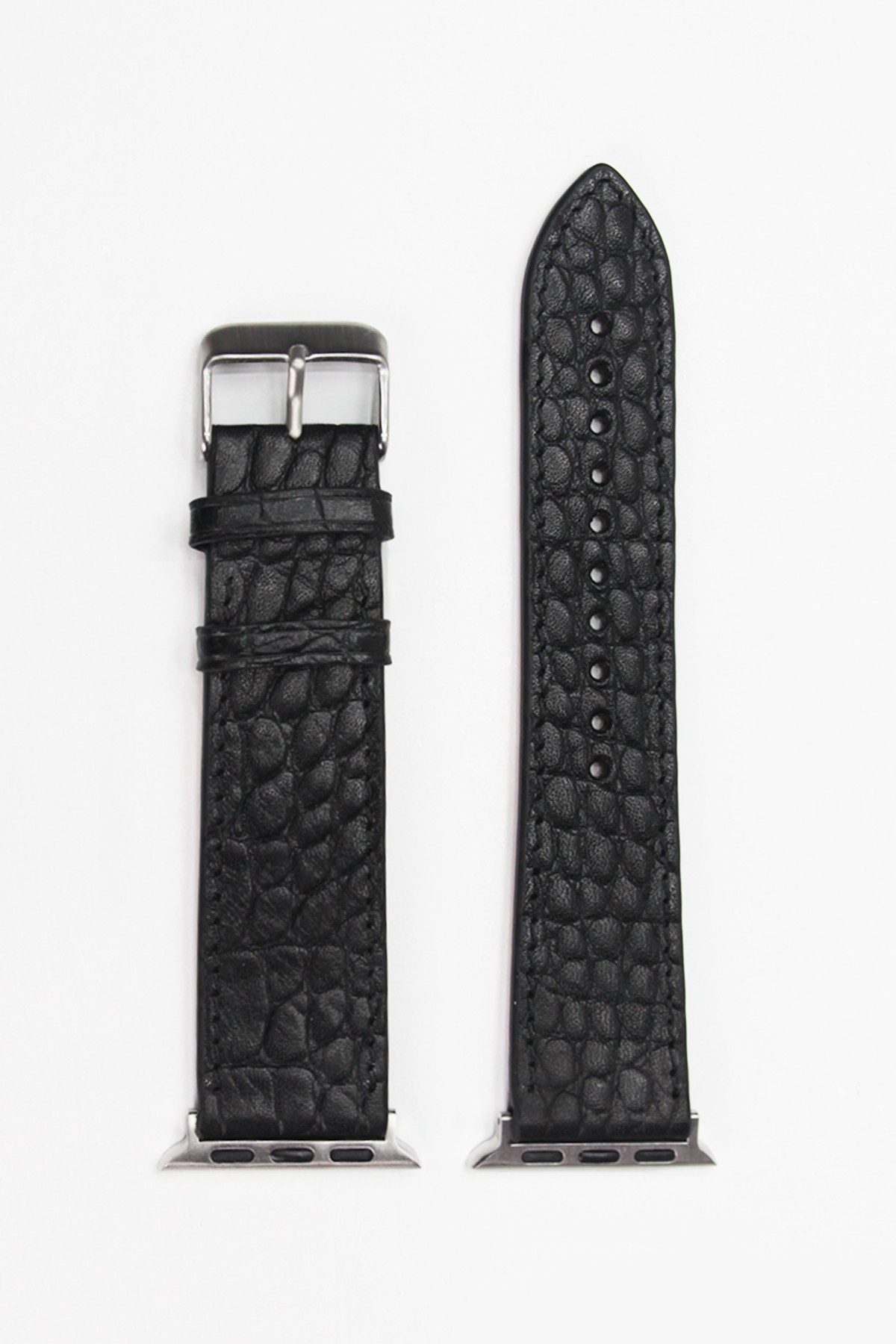 Apple Watch Croco Deri Kordon Siyah - 38/40/41 mm
