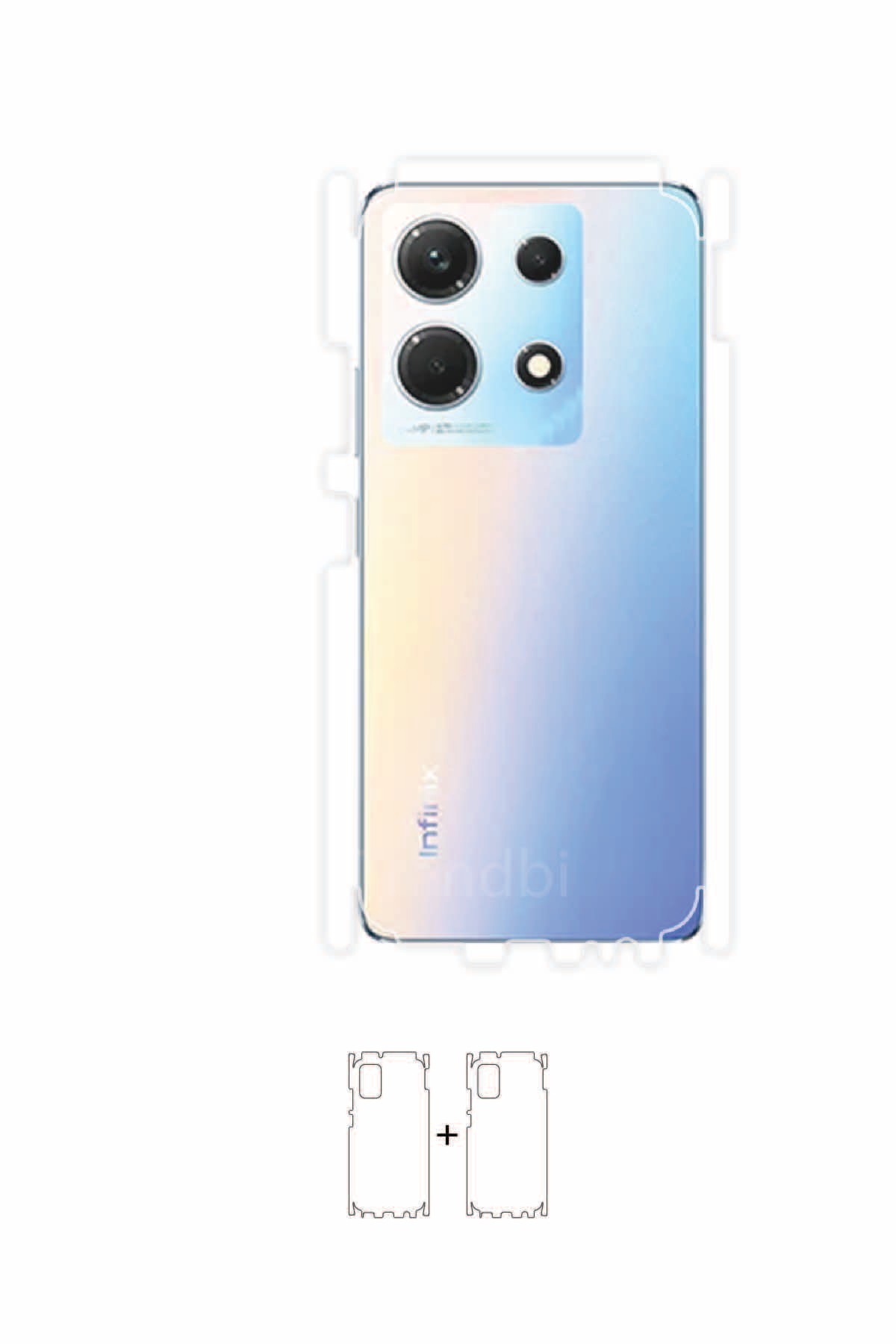 Infinix Note 30 - Arka/Yan Koruyucu Parlak Şeffaf Poliüretan Film (150 micron)